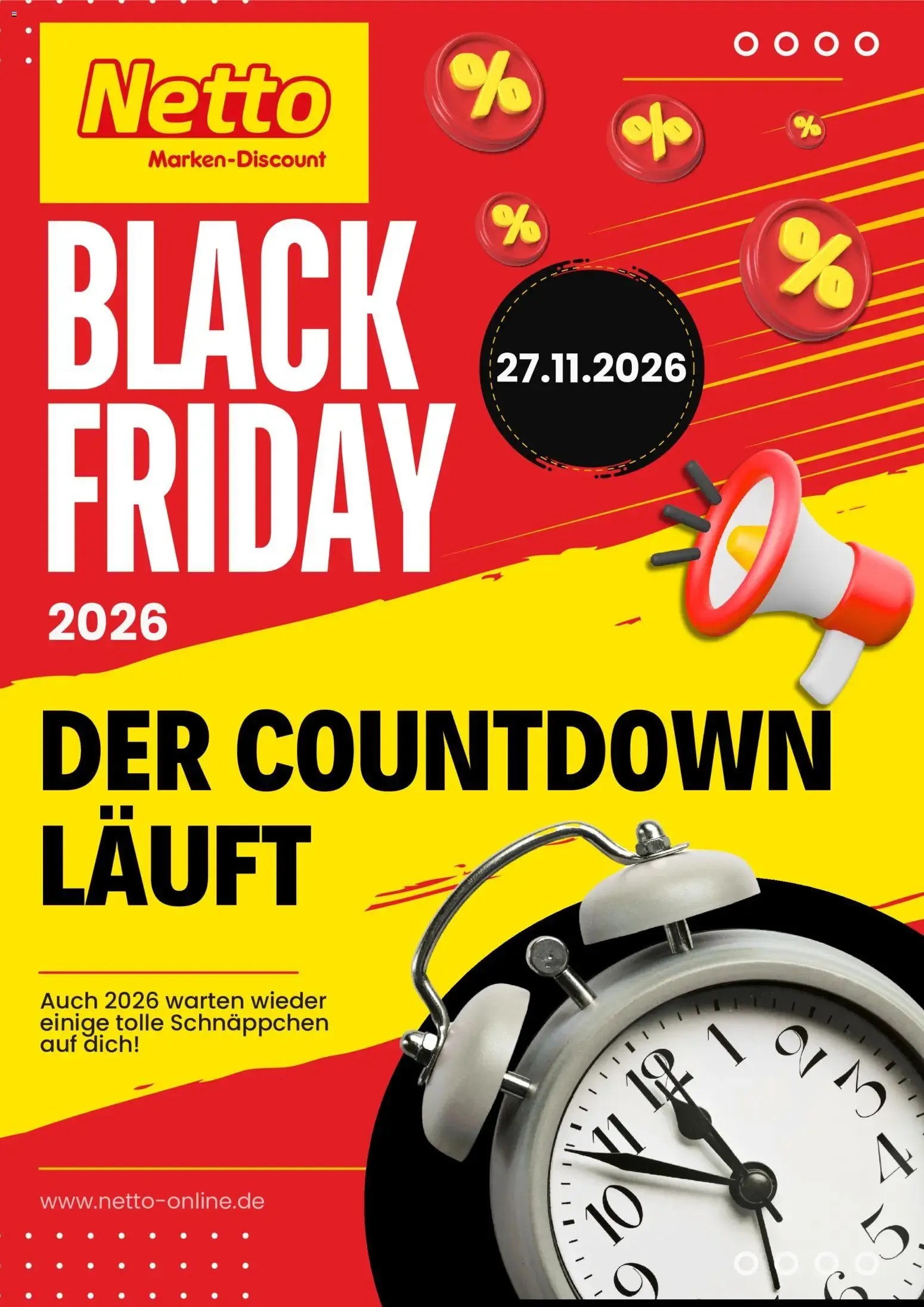 Netto Marken-Discount BLACK FRIDAY Prospekt von 14.10.2026 von 27. November bis 27. November 2026 - Prospekt seite 1