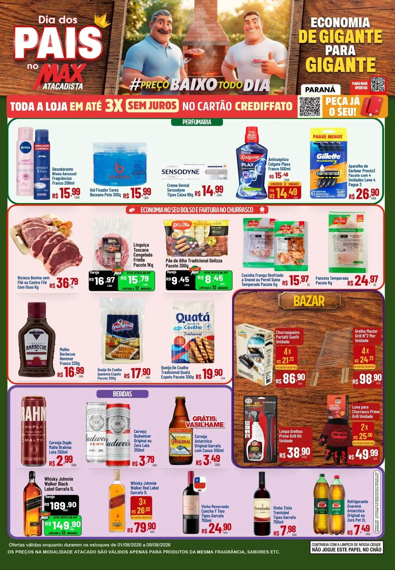 Encarte de Max Atacadista ofertas Dia dos Pais de 01/08/2026 | Promoções Online 1 de agosto até 9 de agosto 2026 - Pagina 1