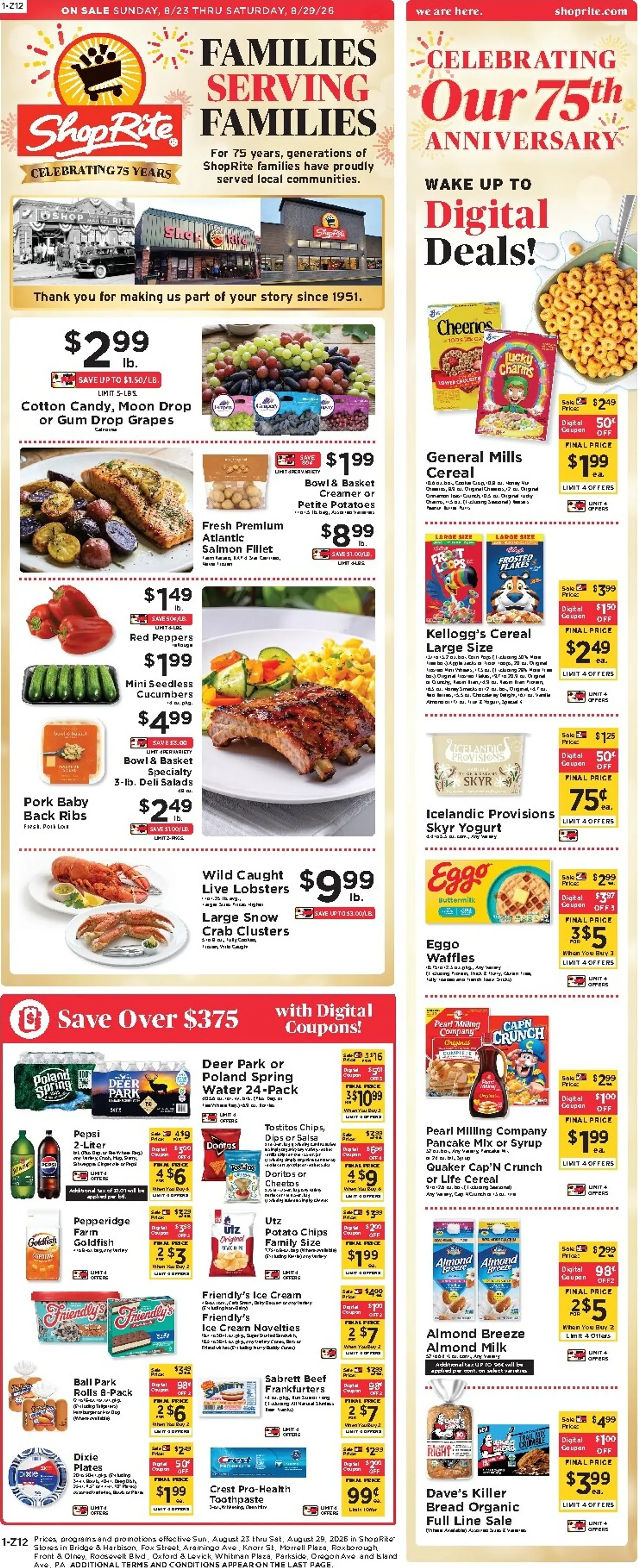 Weekly ad ShopRite: Celebrate Our 75th Anniversary! Savings Event from August 23 to August 29 2026 - Page 2