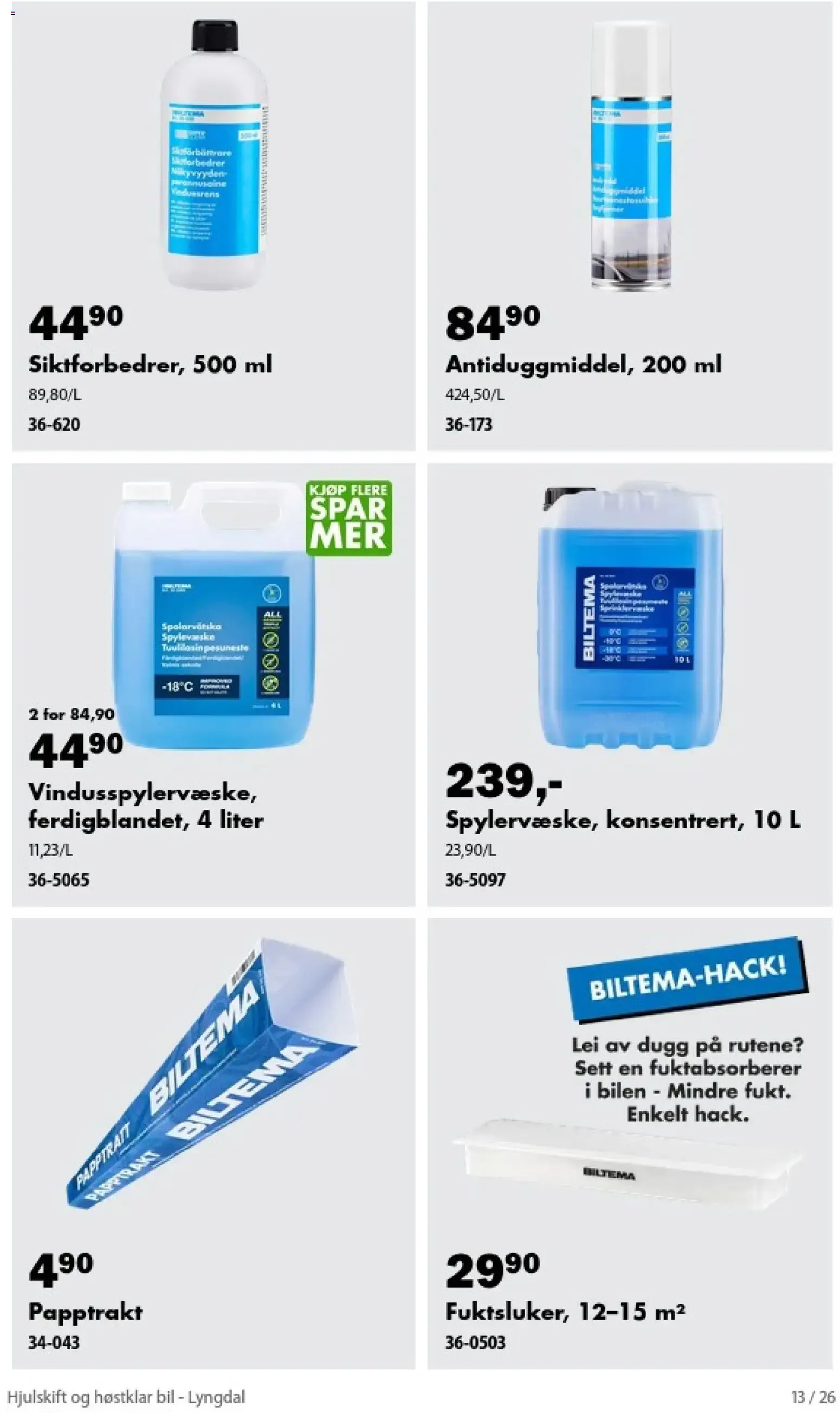 Biltema kundeavis Hjulskift og høstklar bil - National (06/09/2026 - 30/10/2026) - Kundeavis og tilbud fra 6. september til 30. oktober 2026 - kundeavisside 13