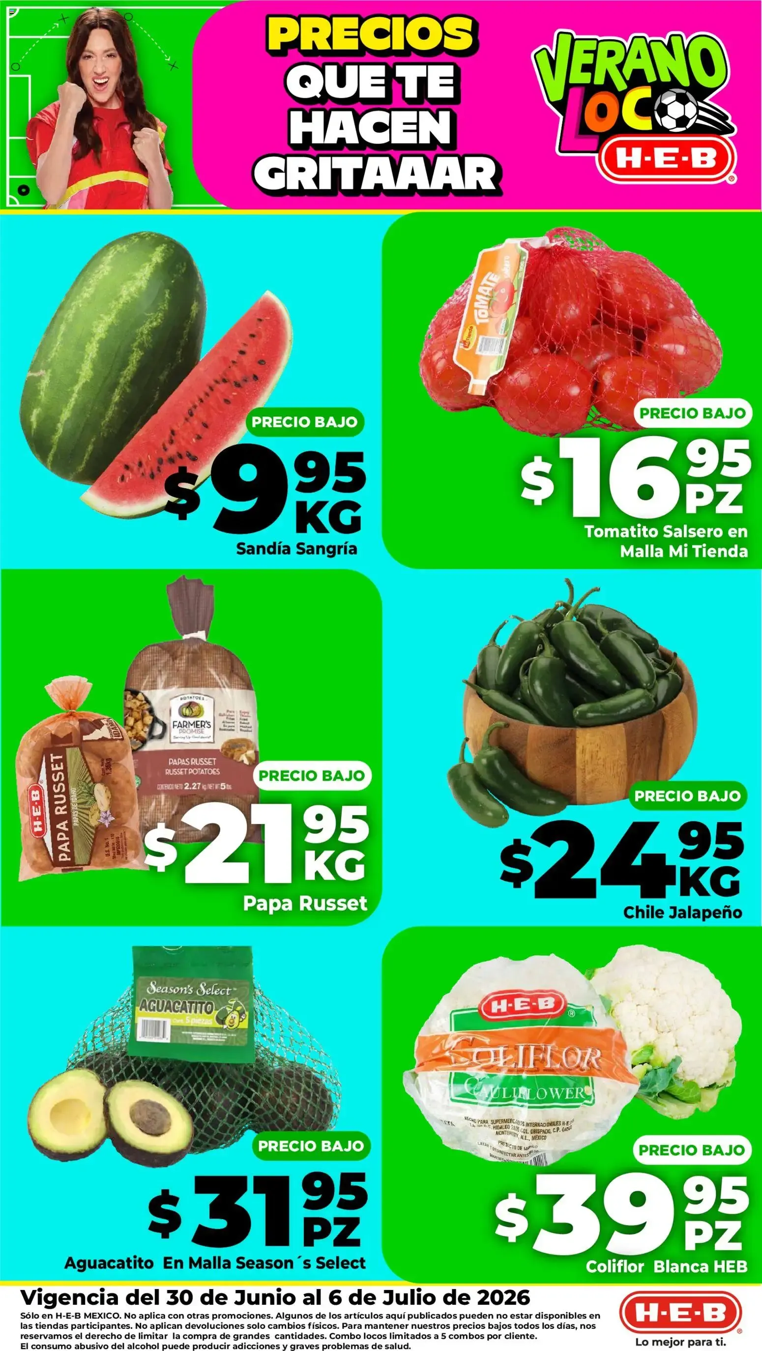 Catálogo de H-E-B Verano Loco: La Frescura Entra a la Cancha (Frutas y Verduras) 30 de junio al 2 de julio 2026 - Pagina 2