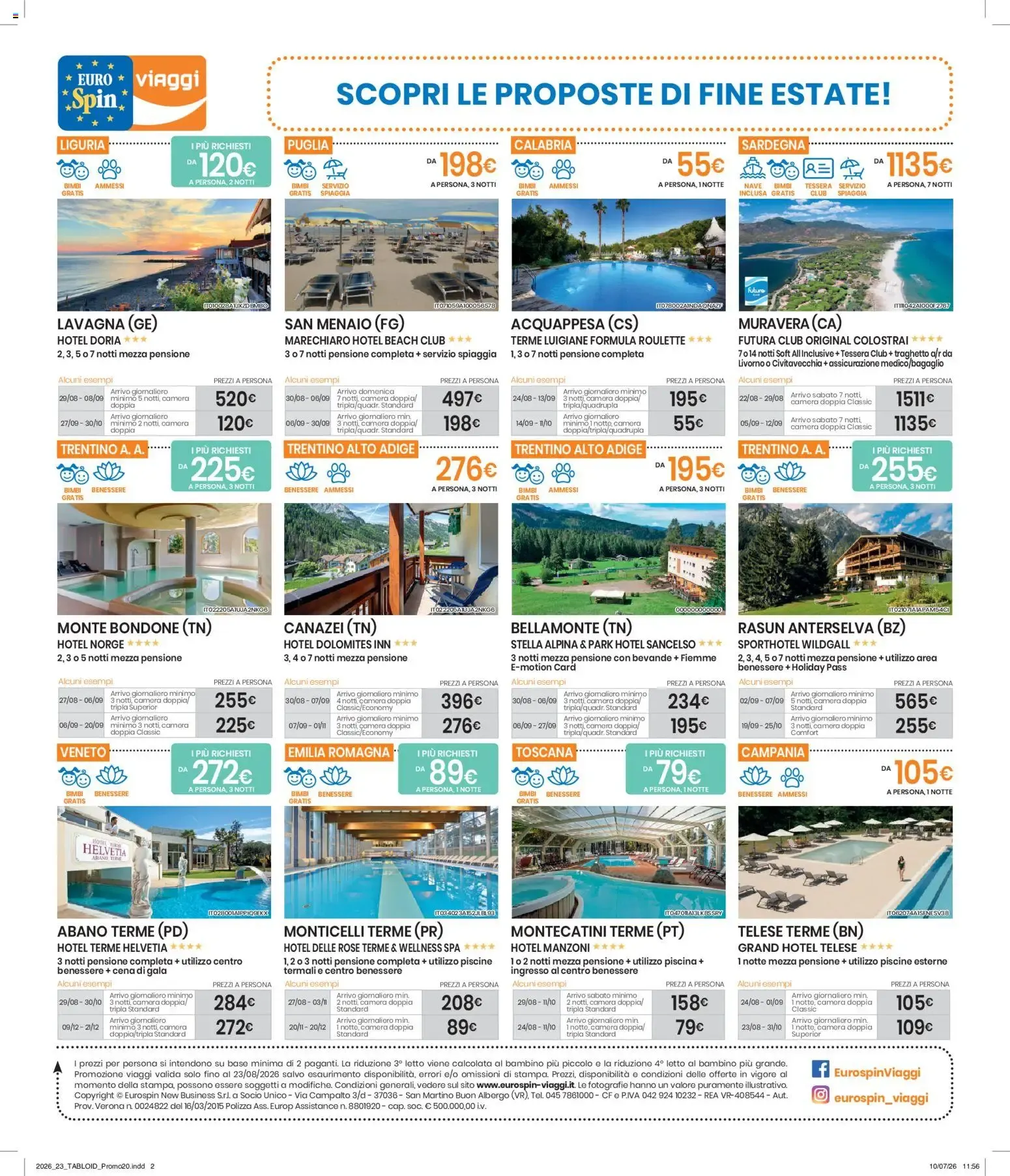 SCOPRI LE PROPOSTE DI FINE ESTATE!