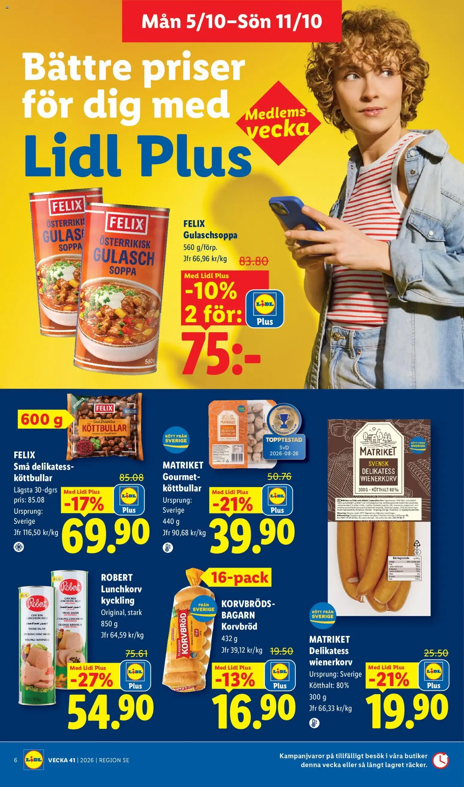 Lidl erbjudanden från 05/10/2026 - 11/10/2026 > Reklamblad nuvarande rabatter från 5 oktober till 11 oktober 2026 - Reklamblad sidor 7