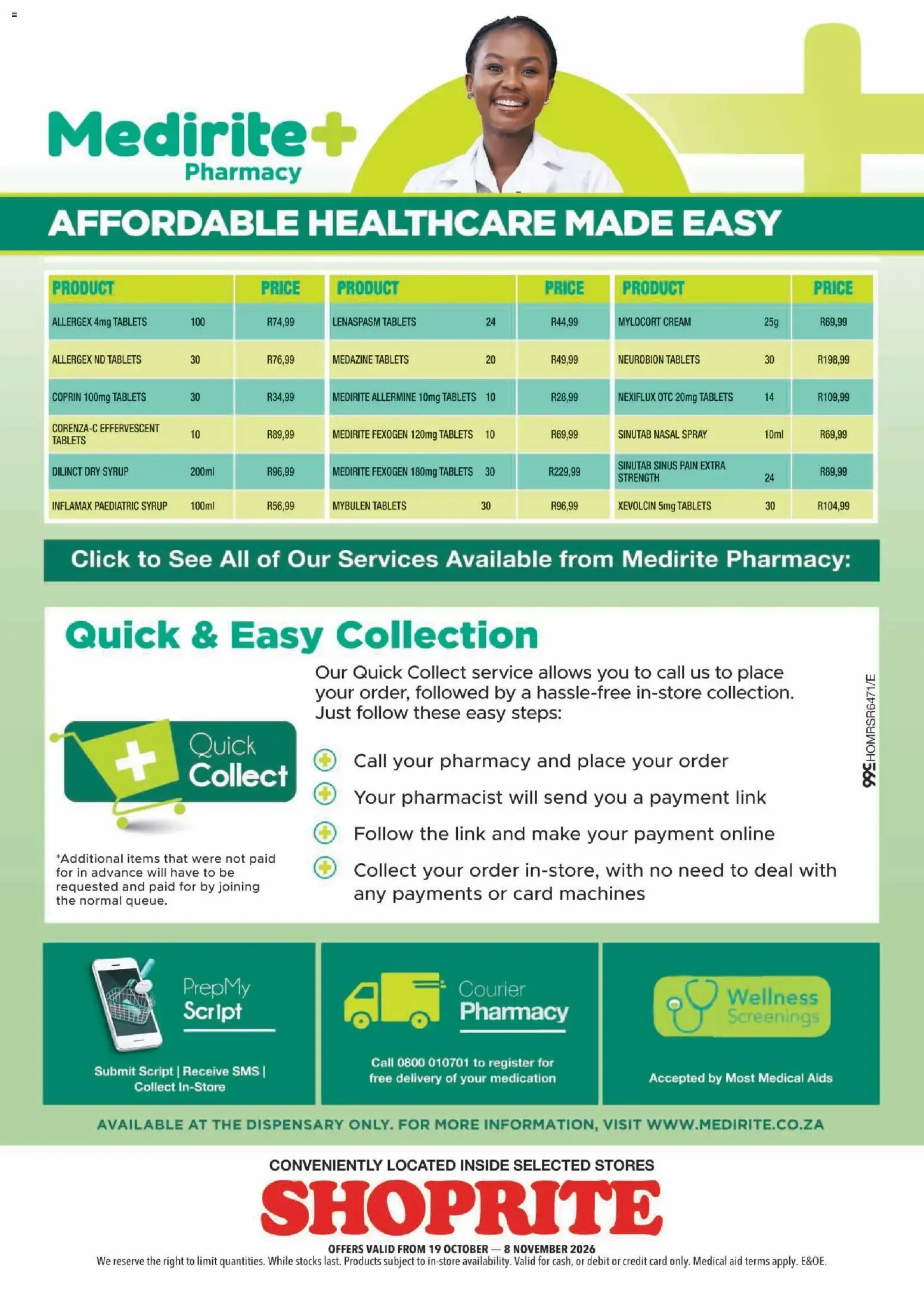 Shoprite Medirite Spring Savings (19/10/2026 - 08/11/2026) → Online Catalogue from 19 October to 8 November 2026 - Catalogue Page 4
