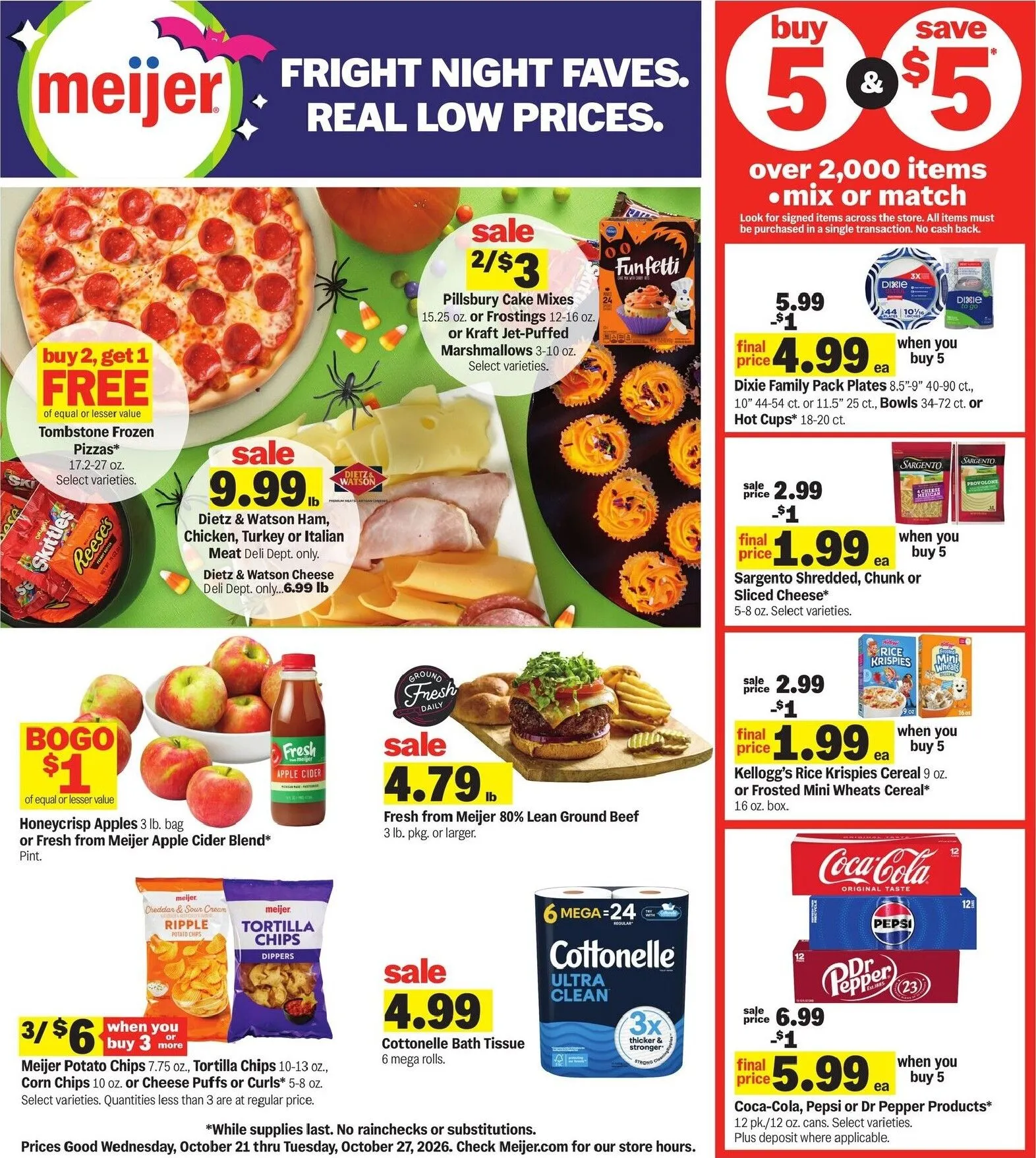 Weekly ad Meijer Fright Night Faves. Real Low Prices. from October 21 to October 27 2026 - Page 1