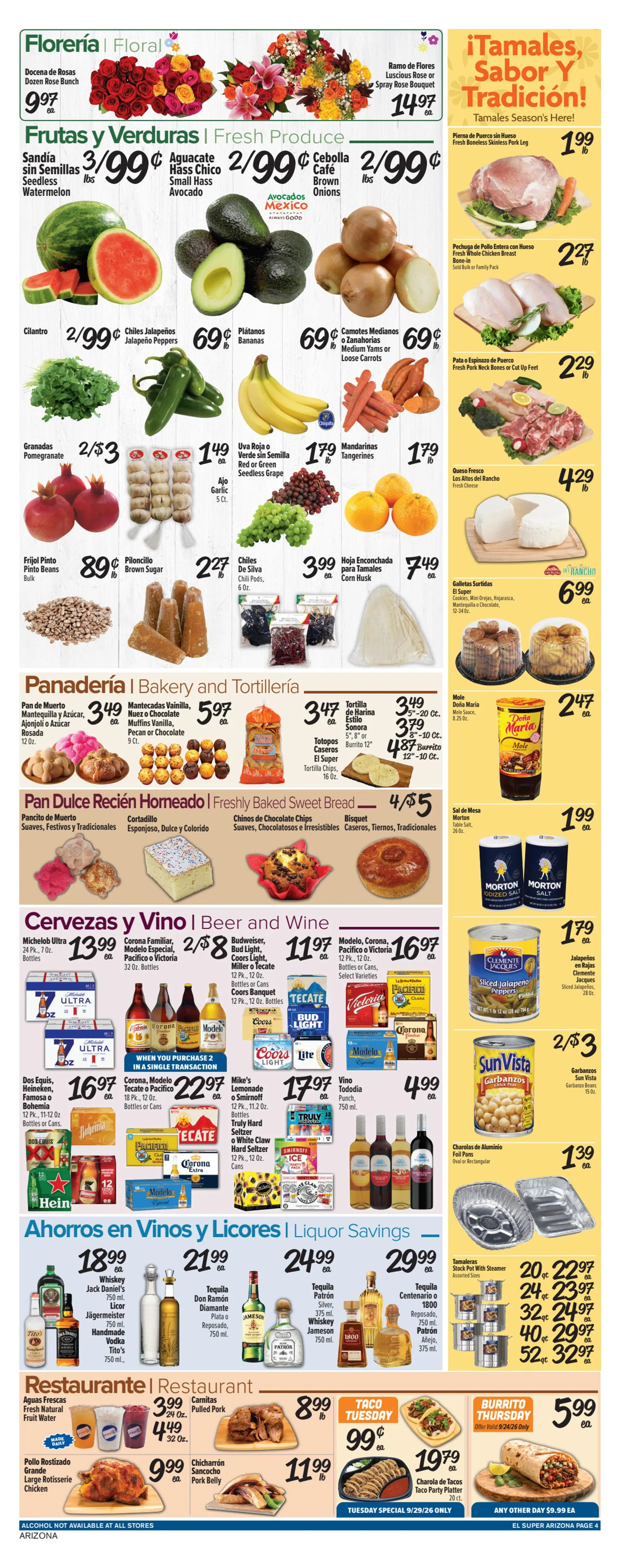 Weekly ad Current El Super leaflet valid from Wednesday 09/23/2026 to Tuesday 09/29/2026 from September 23 to September 29 2026 - Page 4
