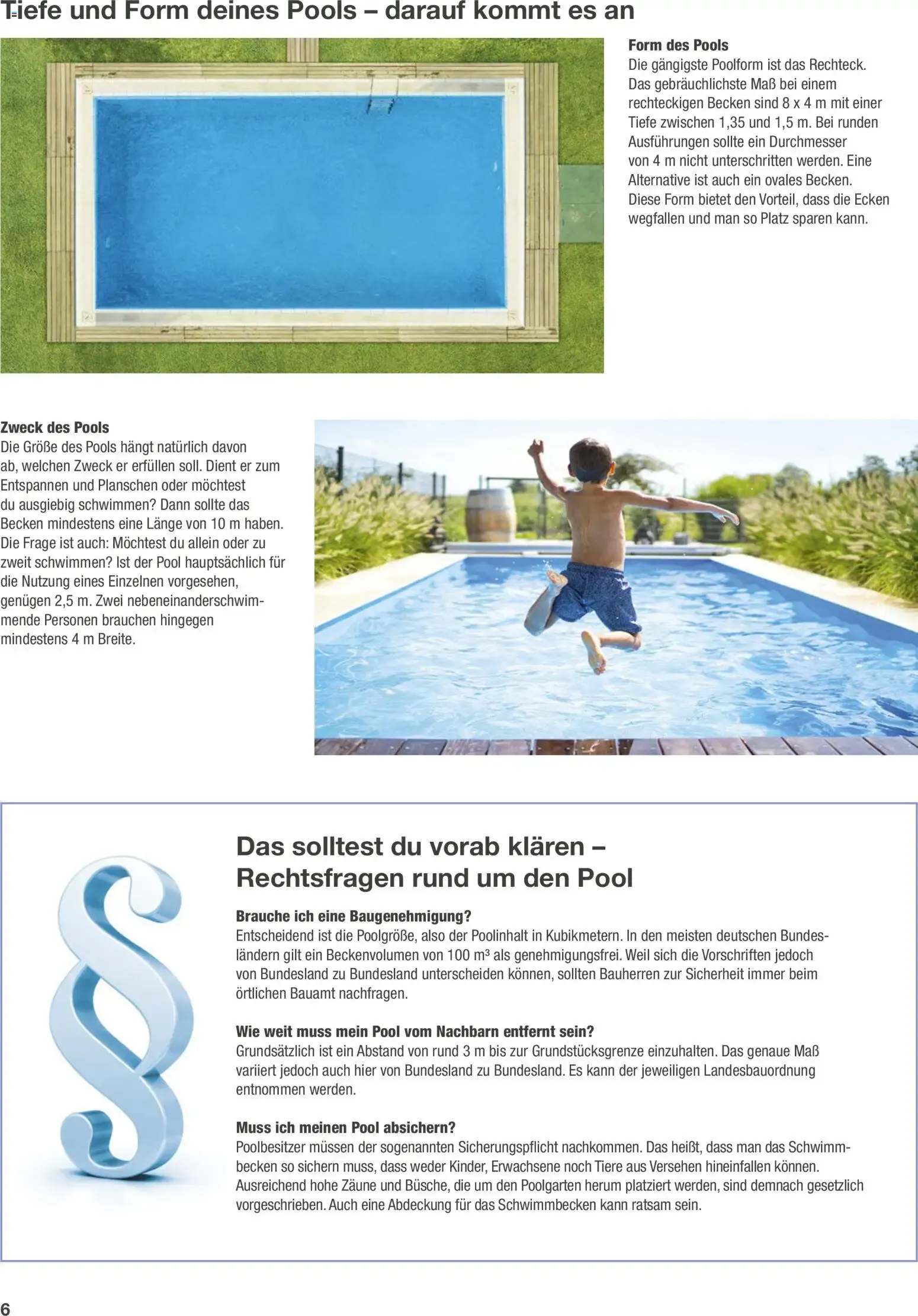 Anleitung Nr. 10: Pool selber bauen von 1. Januar bis 31. Dezember 2026 - Prospekt seite 6