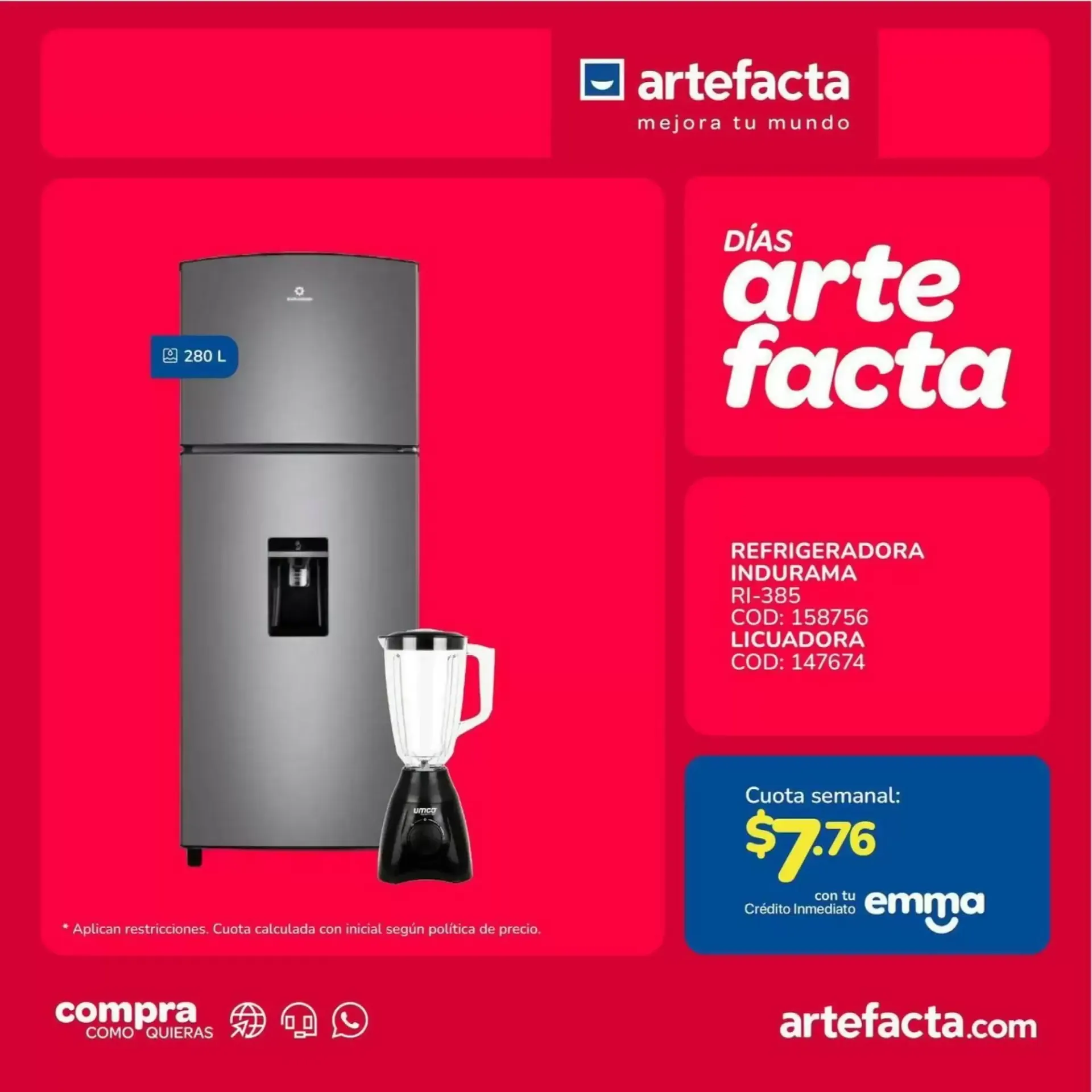 Catalogo de Catálogo Artefacta 6 de septiembre al 21 de septiembre 2026 - Pag 1