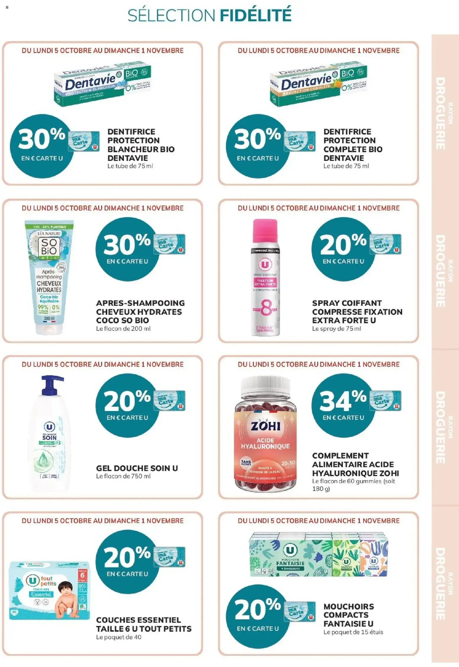 20% reversés sur votre Carte U du 5 octobre au 1 novembre 2026 - Catalogue page 13
