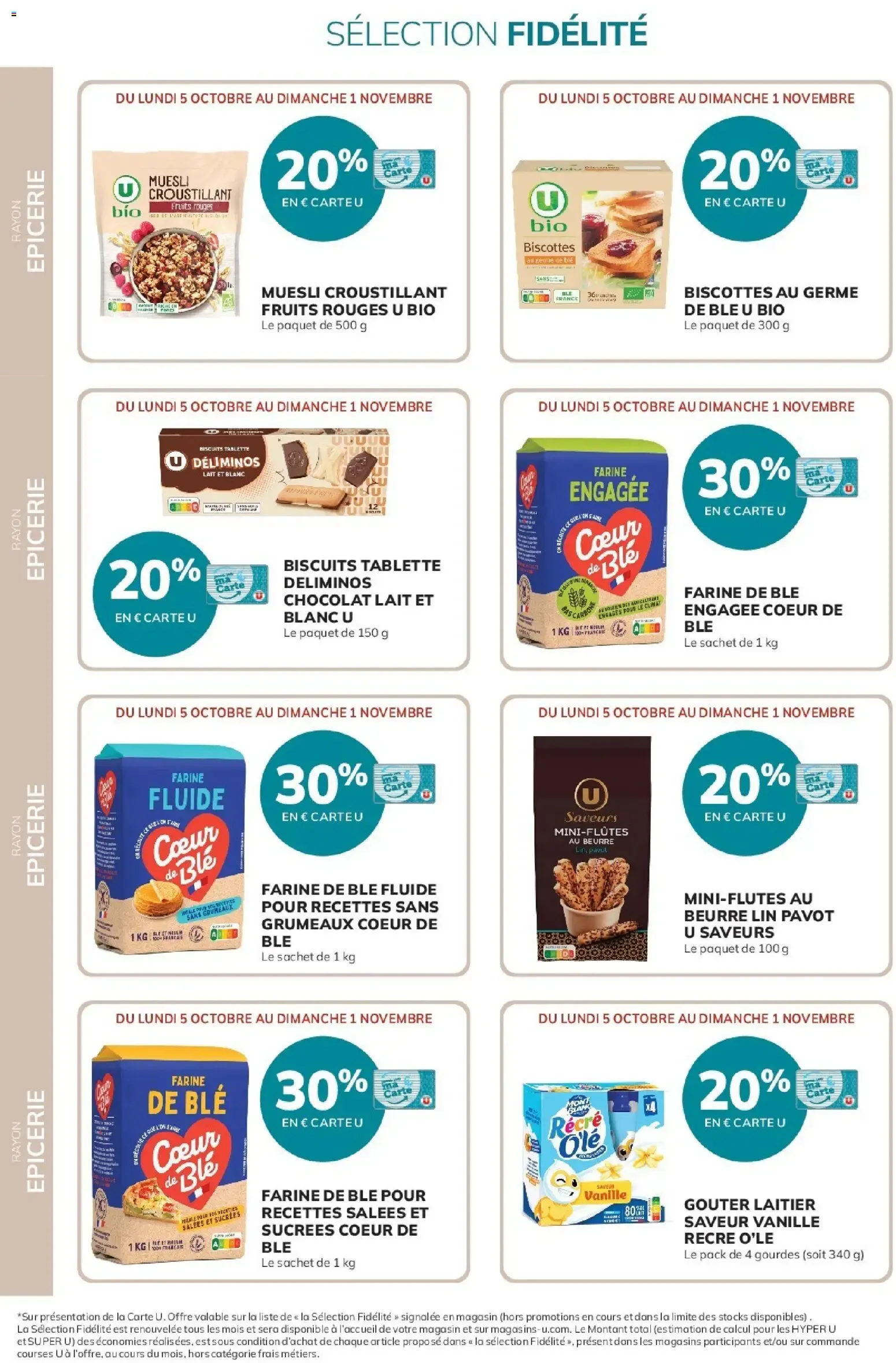 20% reversés sur votre Carte U du 5 octobre au 1 novembre 2026 - Catalogue page 10