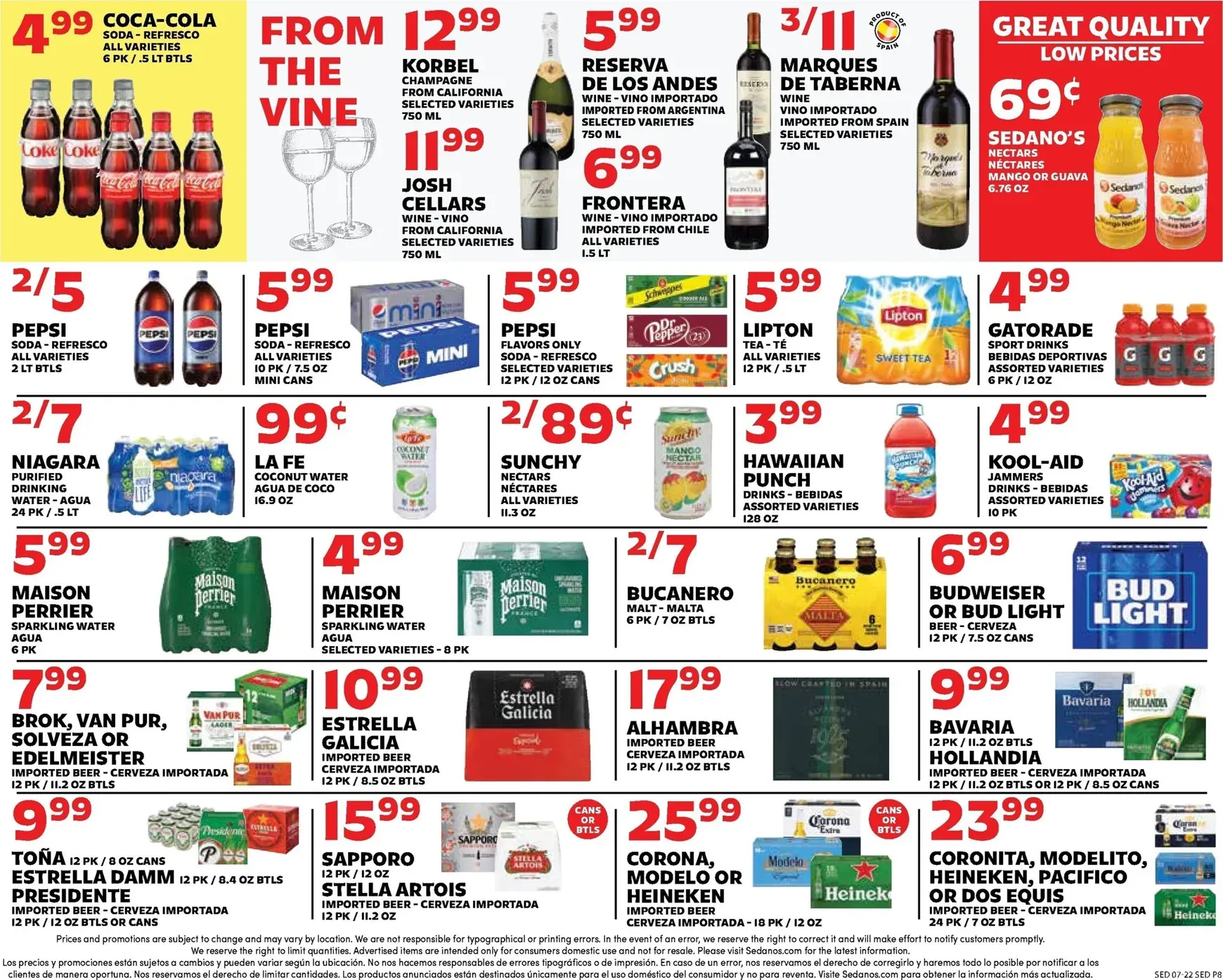 Weekly ad Current Sedano's leaflet valid from Wednesday 07/22/2026 to Tuesday 07/28/2026 from July 22 to July 28 2026 - Page 8