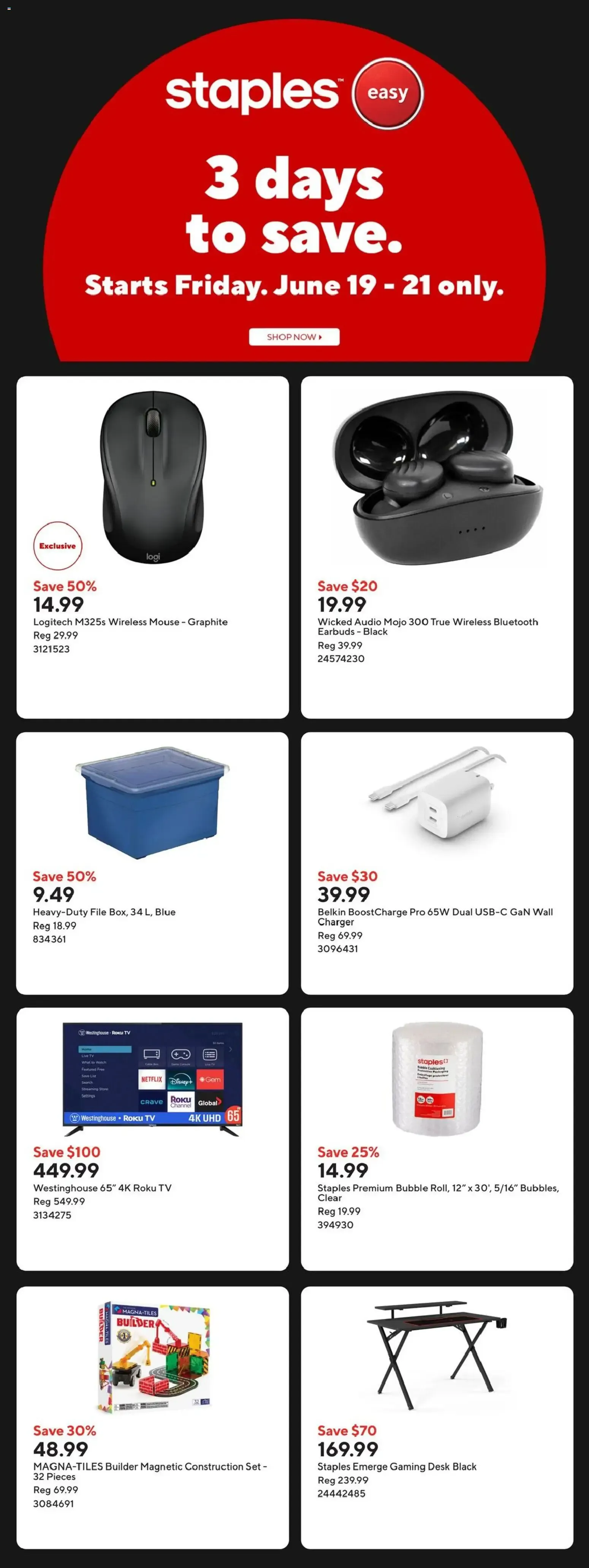 Staples Easy Deal Days from June 19 to June 26 2026 - flyer page 2