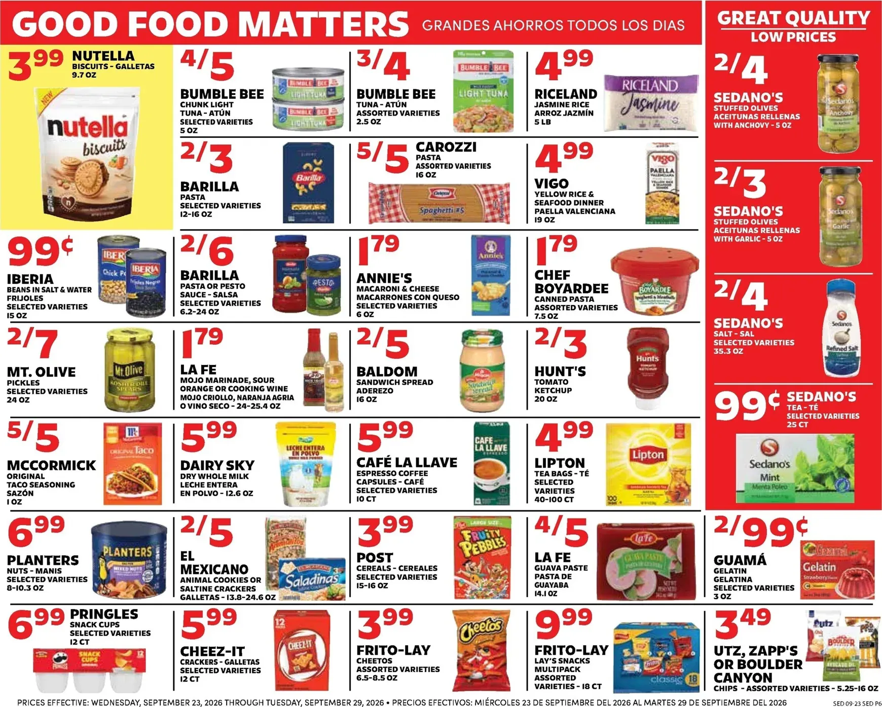 Weekly ad Current Sedano's leaflet valid from Wednesday 09/23/2026 to Tuesday 09/29/2026 from September 23 to September 29 2026 - Page 6