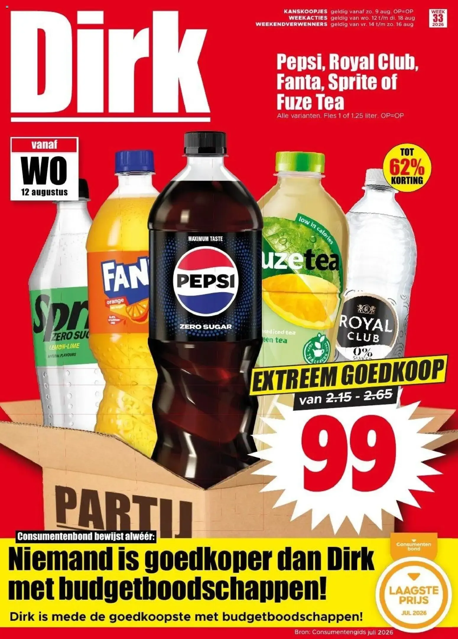 Dirk folder vanaf 12-08-2026 | van de broek NIEUWE van 12 augustus tot 18 augustus 2026 - Folder pagina 1