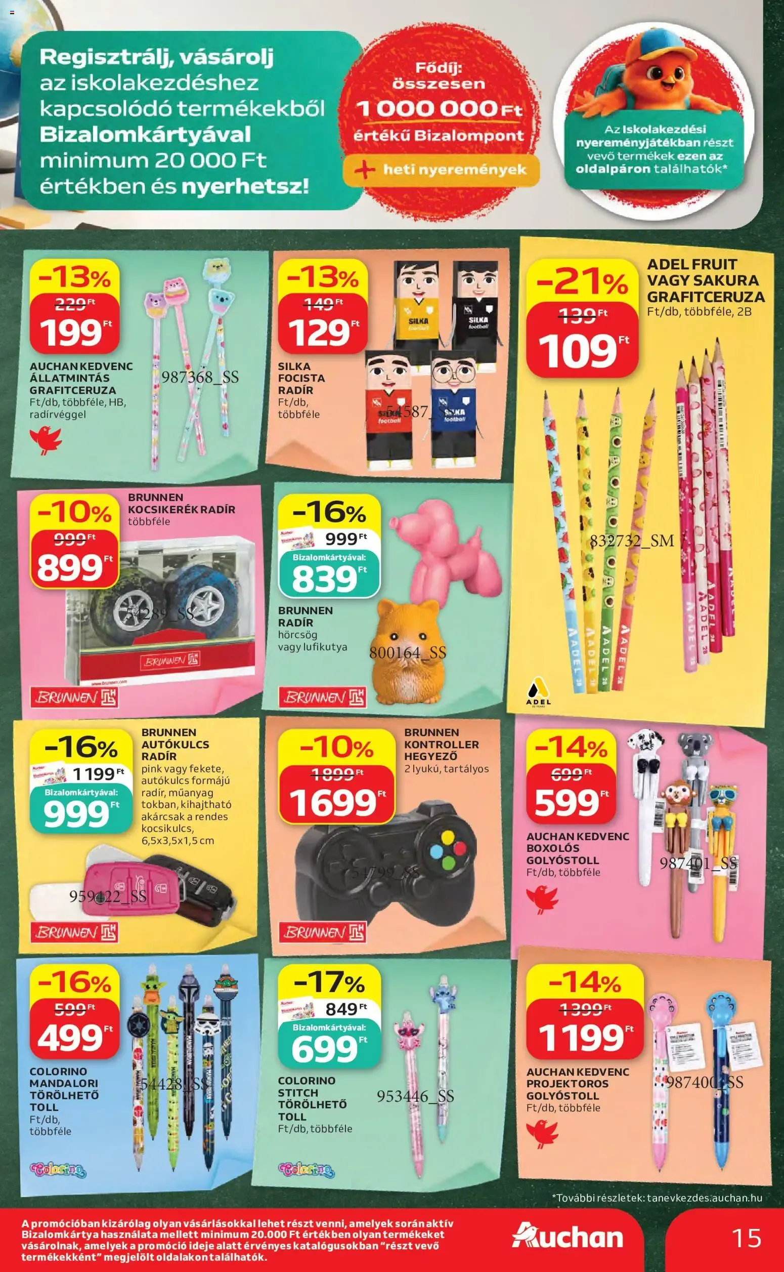 Katalógus Auchan Iskolakezdés ajánlatok - 2026.08.06. -tól/töl > akció, lapozható szórólap 🛍️ augusztus 6.-tól augusztus 19.-ig 2026. - Oldal 15