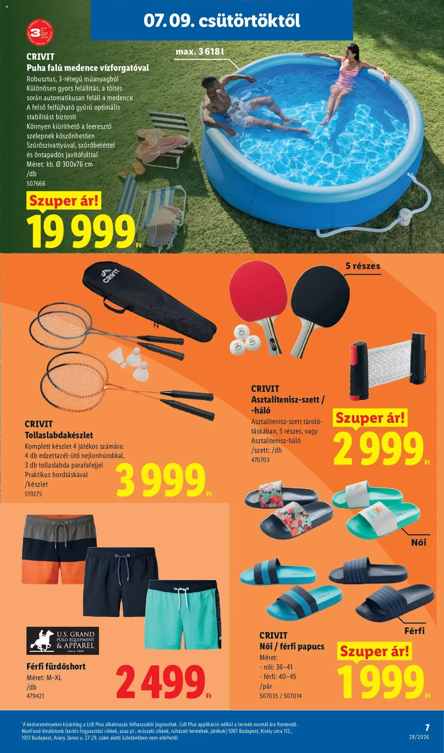 Katalógus Lidl Nonfood kínálatunk - 2026.07.09. -tól/töl > akció, lapozható szórólap 🛍️ július 9.-tól július 15.-ig 2026. - Oldal 7