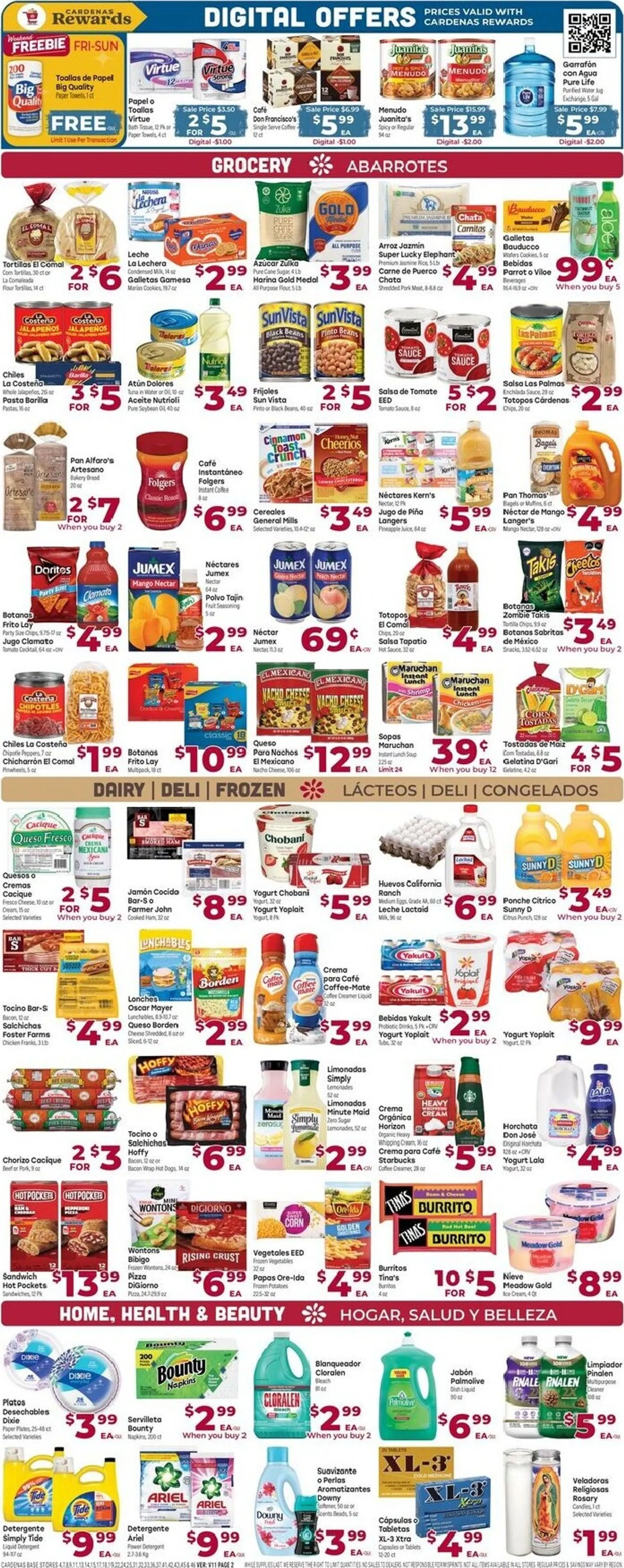 Weekly promotion Cardenas Markets Leaflet October 2026 spanning from October 7 to October 13 2026 - Page 2 for Catalogue 365