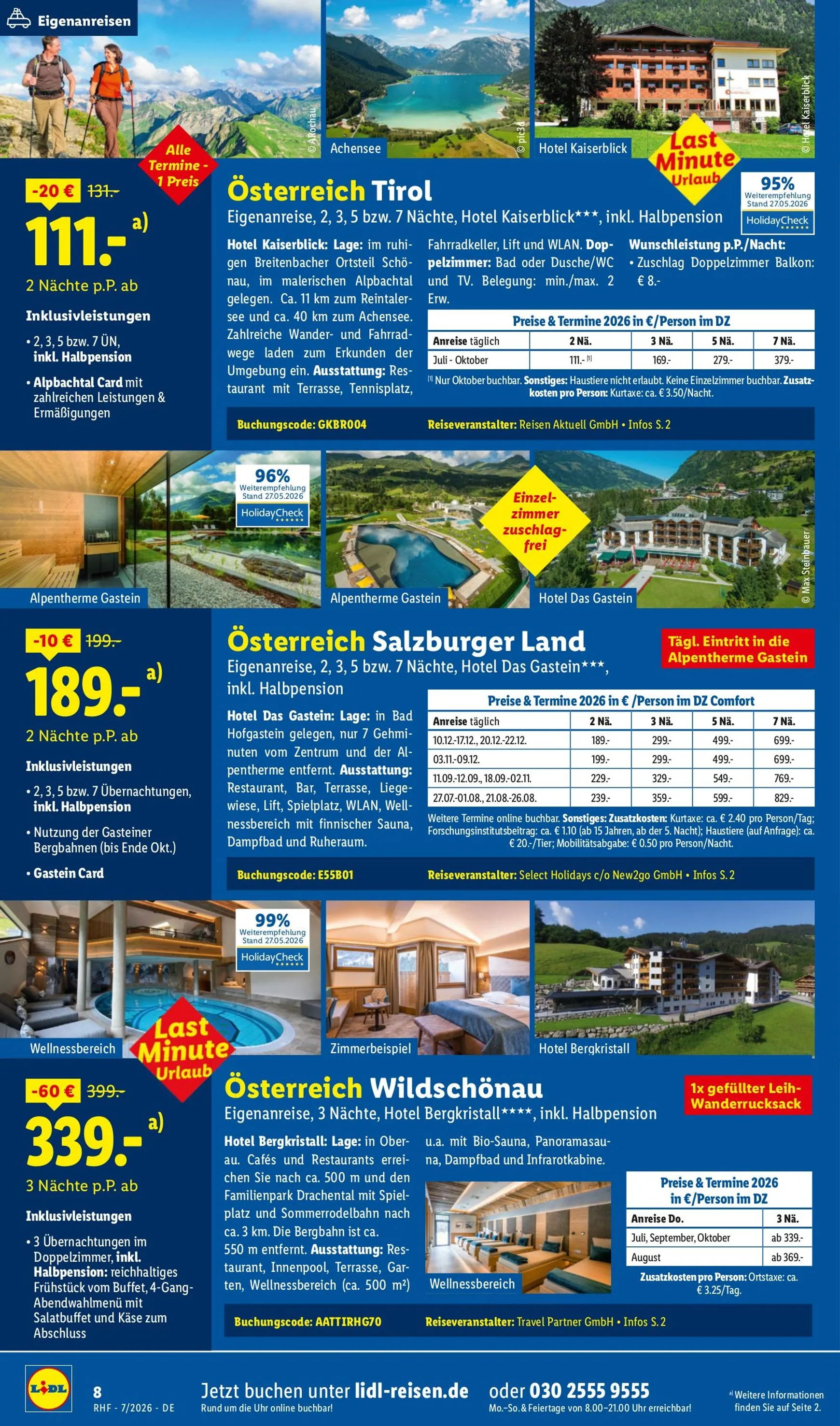 Lidl - Juli Reise-Highlights Prospekt – von Mittwoch 01.07.2026 bis Freitag 31.07.2026 von 1. Juli bis 31. Juli 2026 - Prospekt seite 8