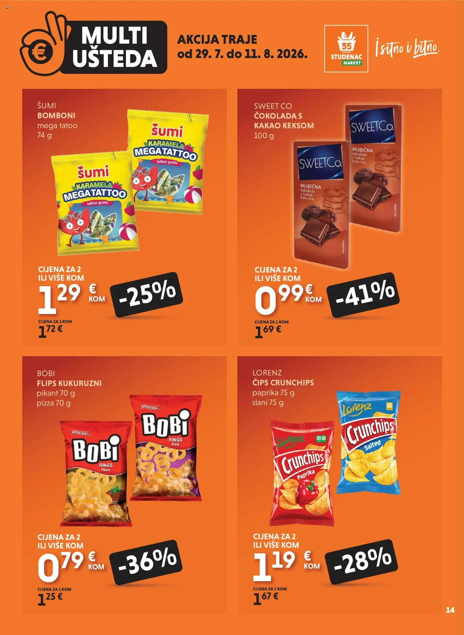Katalog Multi Ušteda: Uzmi više, plati manje od 29. srpnja do 11. kolovoza 2026. - Pregled Stranica 14