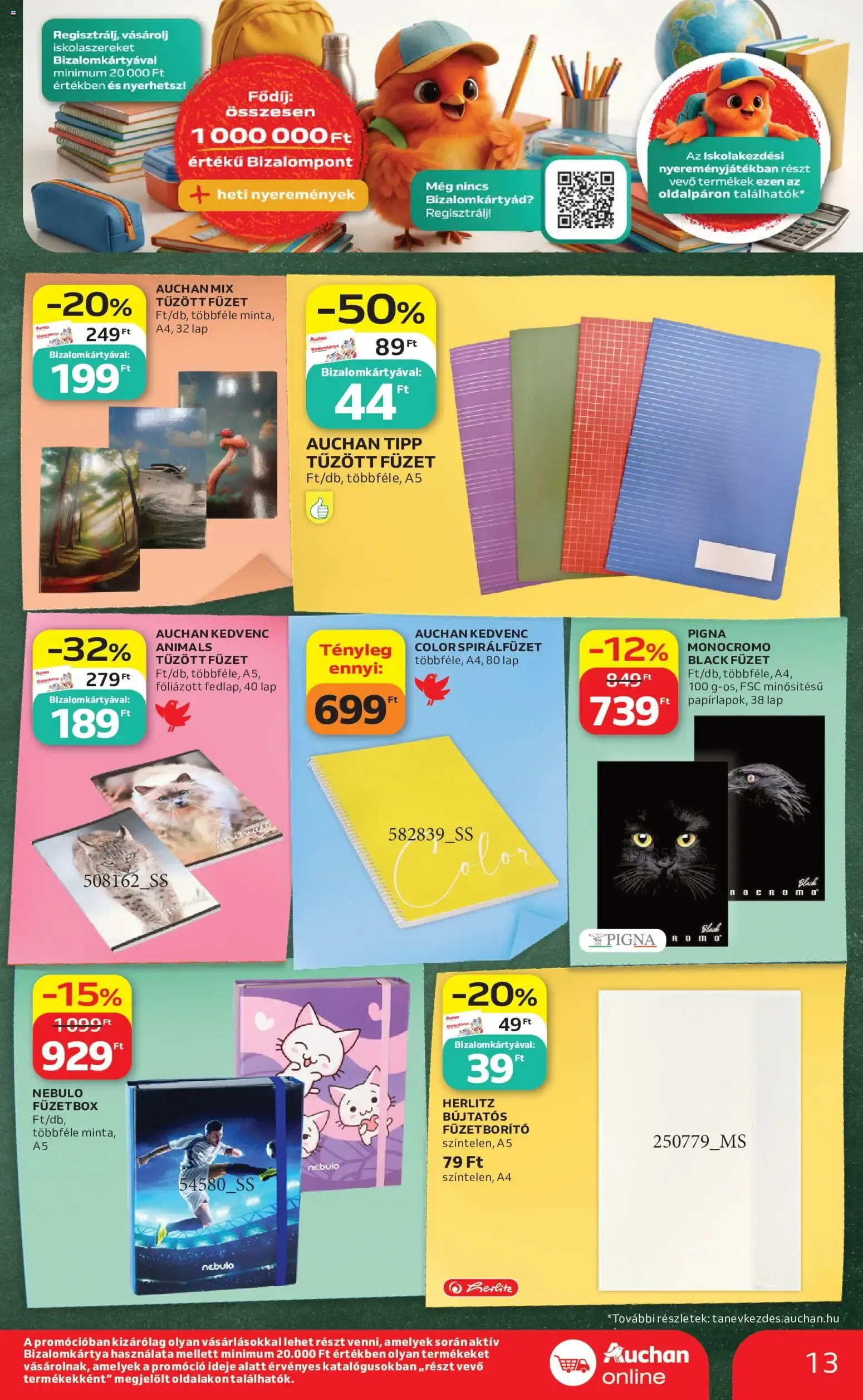 Katalógus Auchan Szupermarket akciós újság - 2026.08.06. -tól/töl > akció, lapozható szórólap 🛍️ augusztus 6.-tól augusztus 12.-ig 2026. - Oldal 13