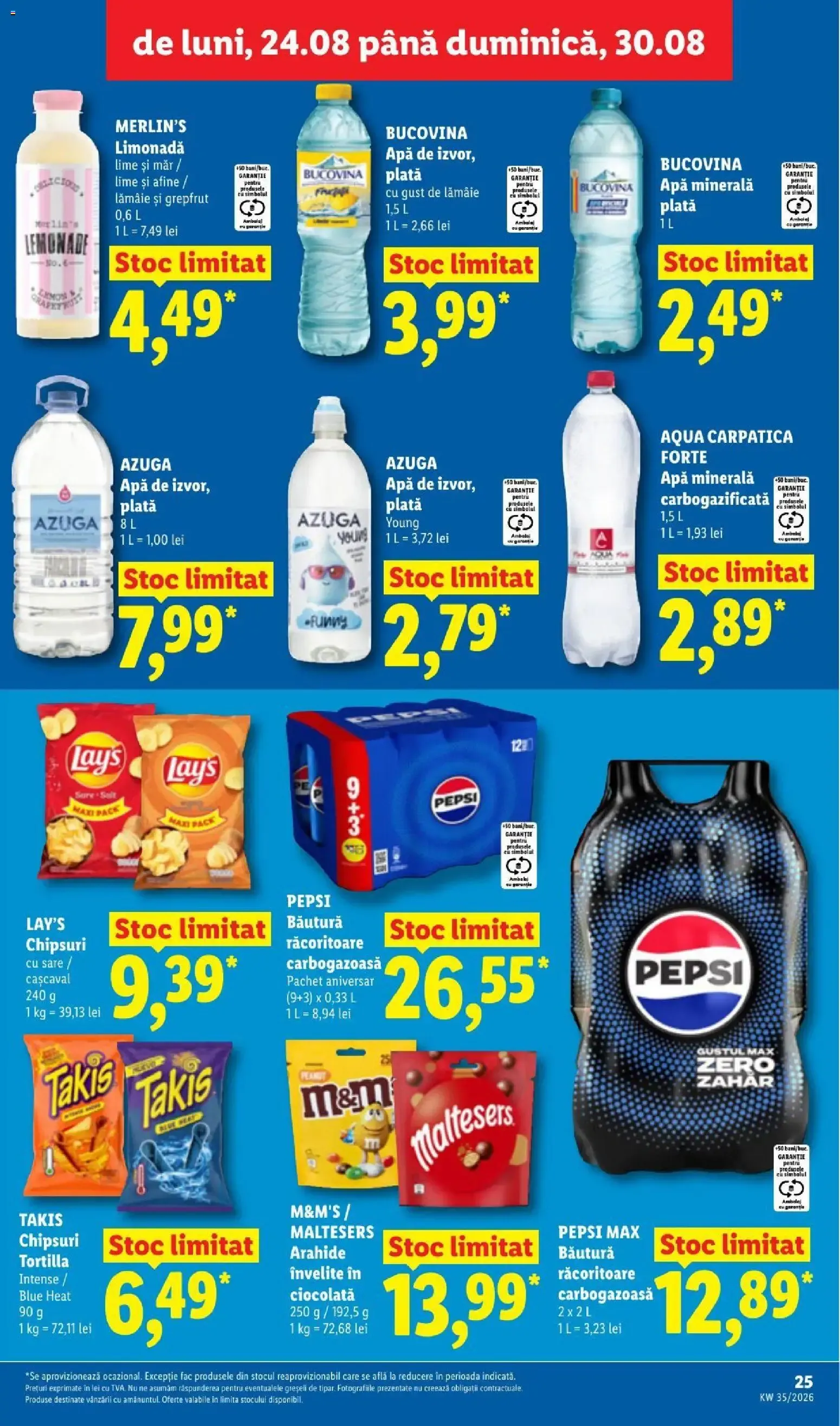 Catalog LIDL: Ieftin și înainte, și după ziua de salariu (Ofertas del 24 al 30 de agosto de 2026) de la 24 august până la 30 august 2026 - Revista Pagina 25