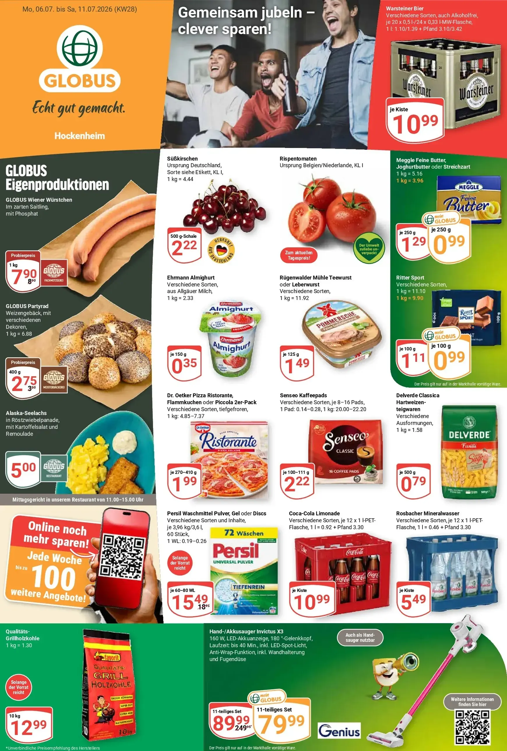 Globus - Hockenheim Prospekt – von Montag 06.07.2026 bis Samstag 11.07.2026 von 6. Juli bis 11. Juli 2026 - Prospekt seite 1