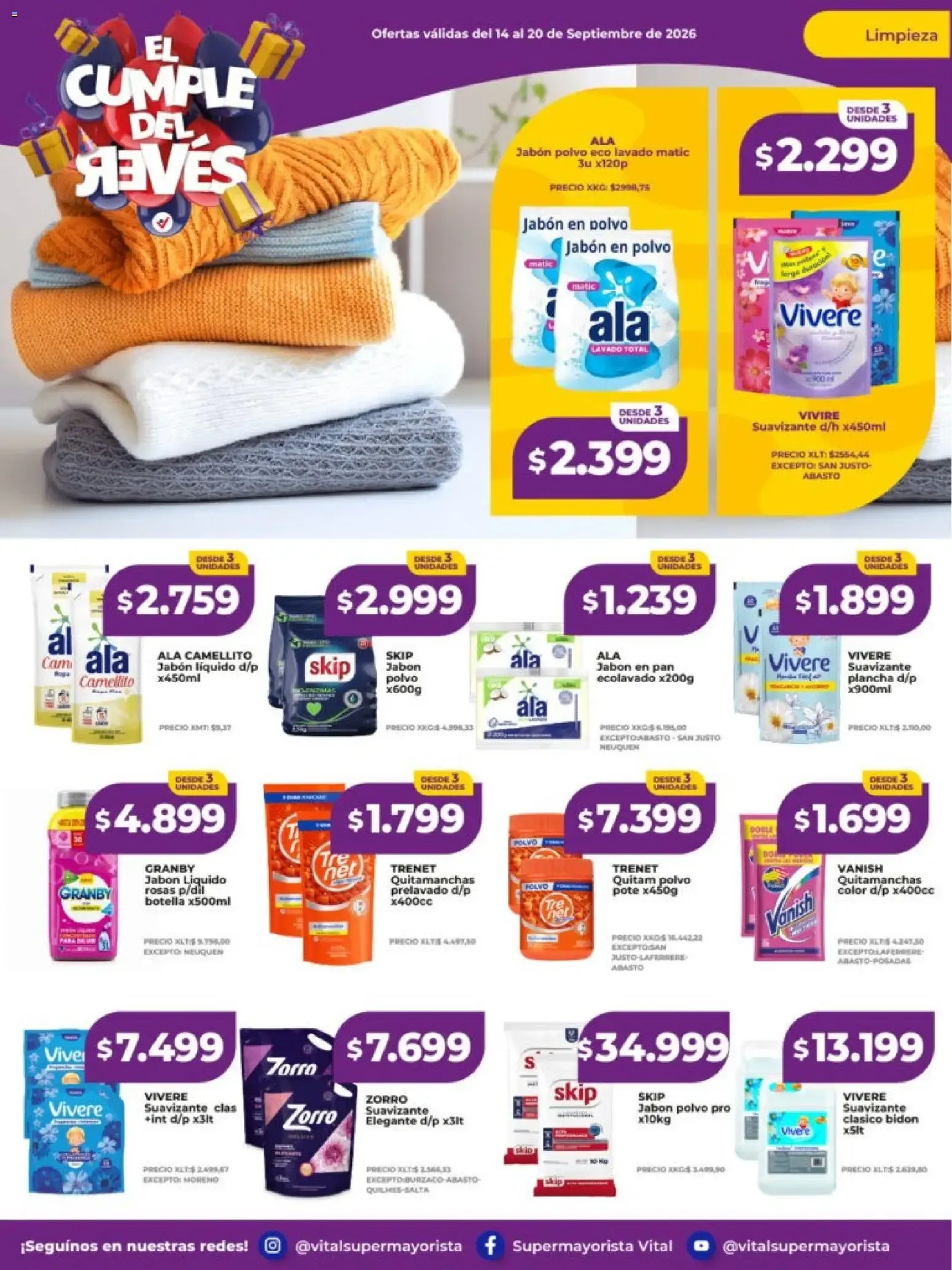Ofertas de Vital - Ofertas || del 14/09/2026 - 20/09/2026 || Catálogo 14 de septiembre al 20 de septiembre 2026 - Página 11 del catálogo