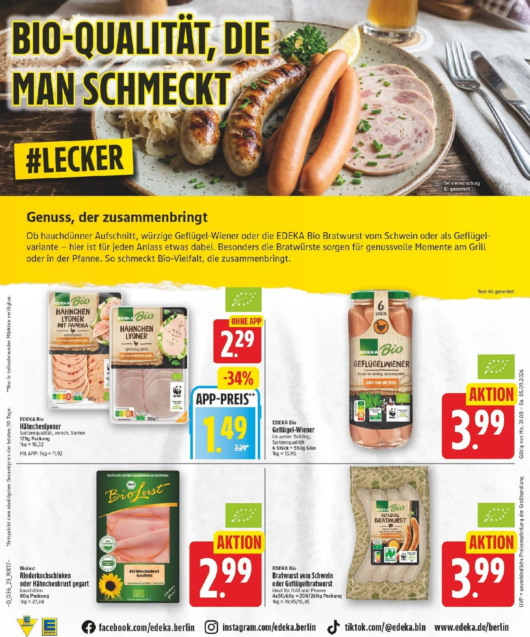 Edeka Prospekt nächste Woche – von Montag 31.08.2026 bis Samstag 05.09.2026 von 31. August bis 5. September 2026 - Prospekt seite 23