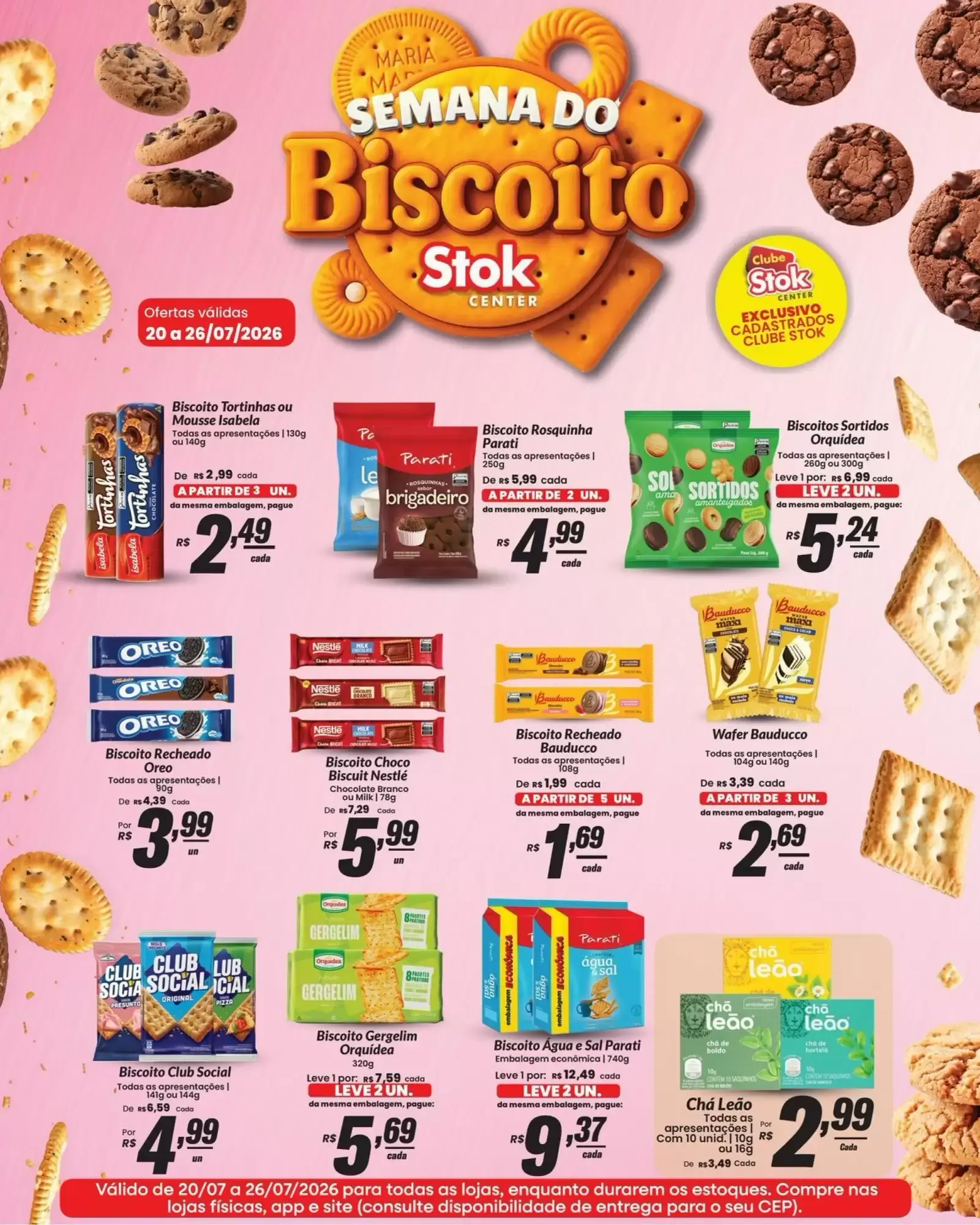 Encarte de Semana do Biscoito Stok Center 20 de julho até 26 de julho 2026 - Pagina 1