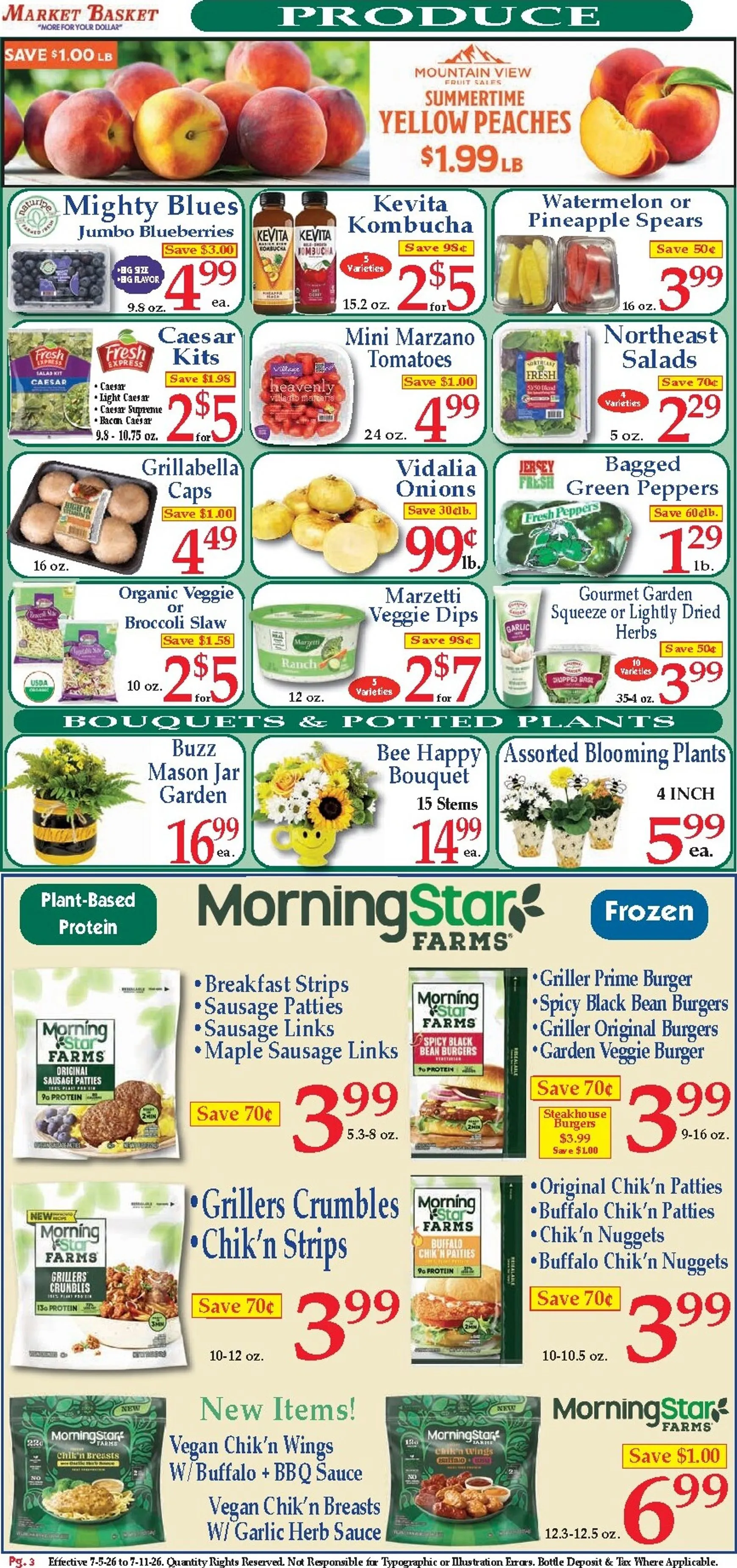 Weekly promotion MARKET BASKET 'More for your Dollar' spanning from July 5 to July 11 2026 - Page 2 for Catalogue 365