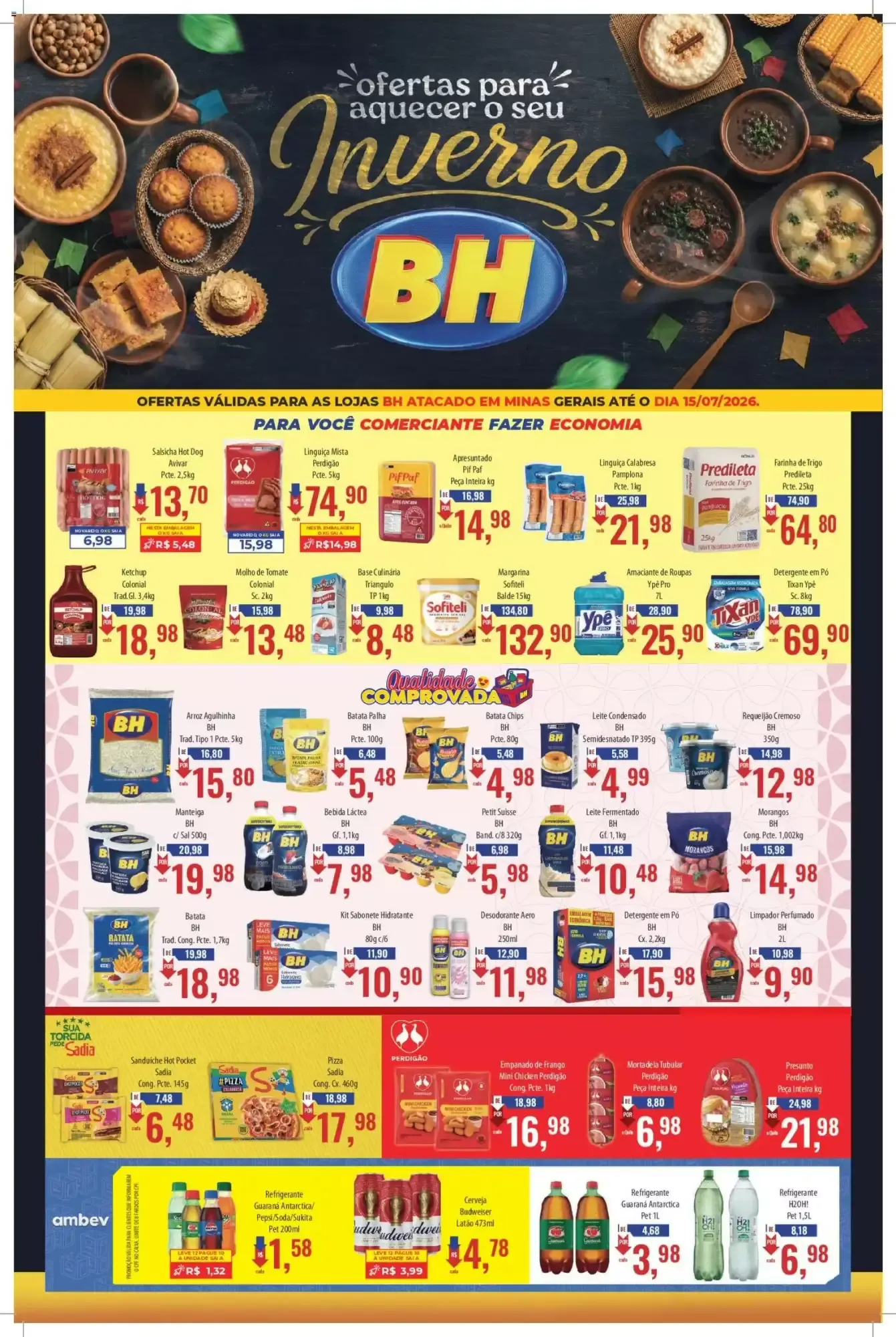 Encarte de Ofertas para aquecer o seu Inverno BH 1 de julho até 15 de julho 2026 - Pagina 1