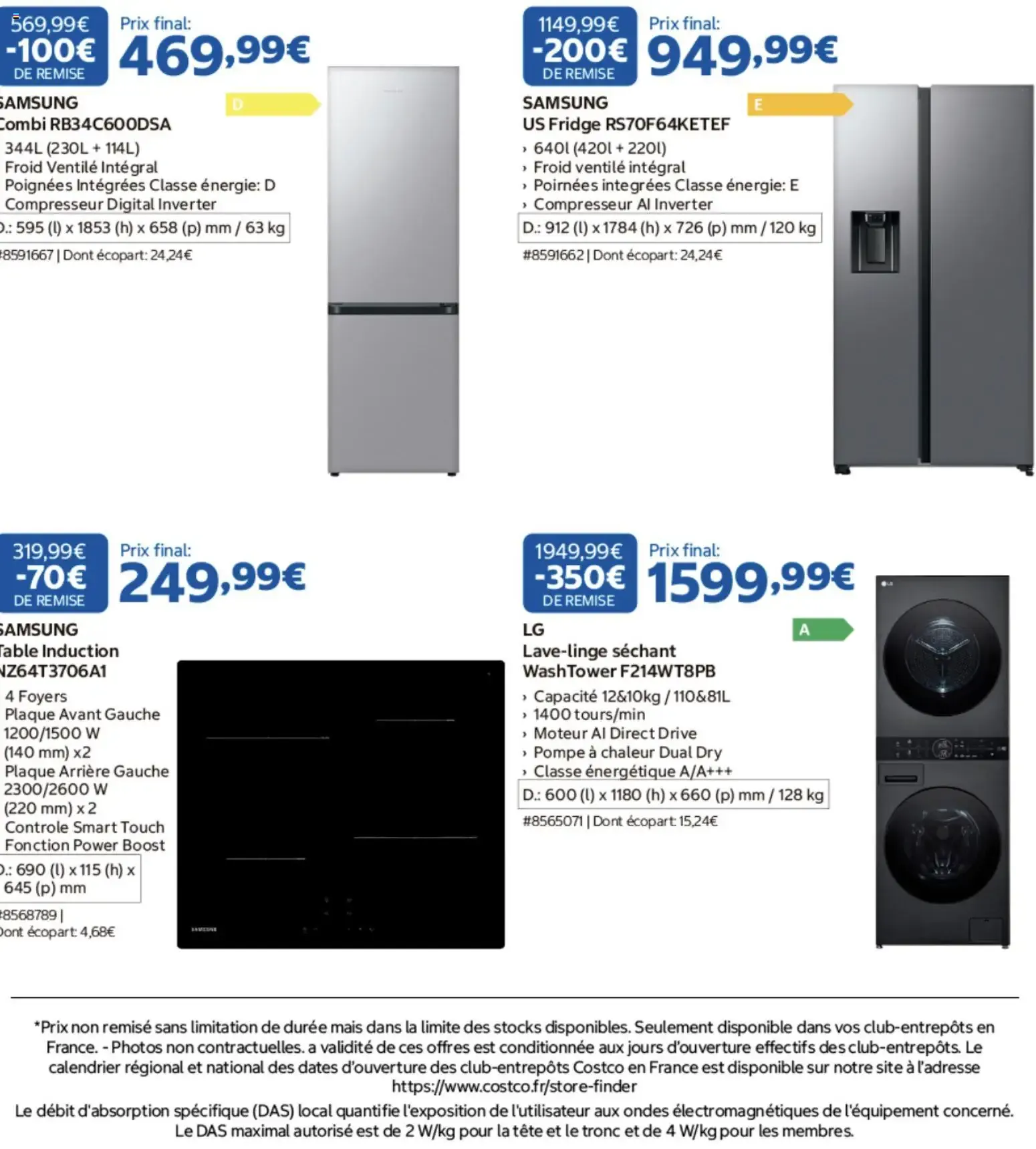 Costco Sélection d'électronique et d'électroménager à partir du 26/06/2026 - promo en ligne du 26 juin au 28 juin 2026 - Catalogue page 4