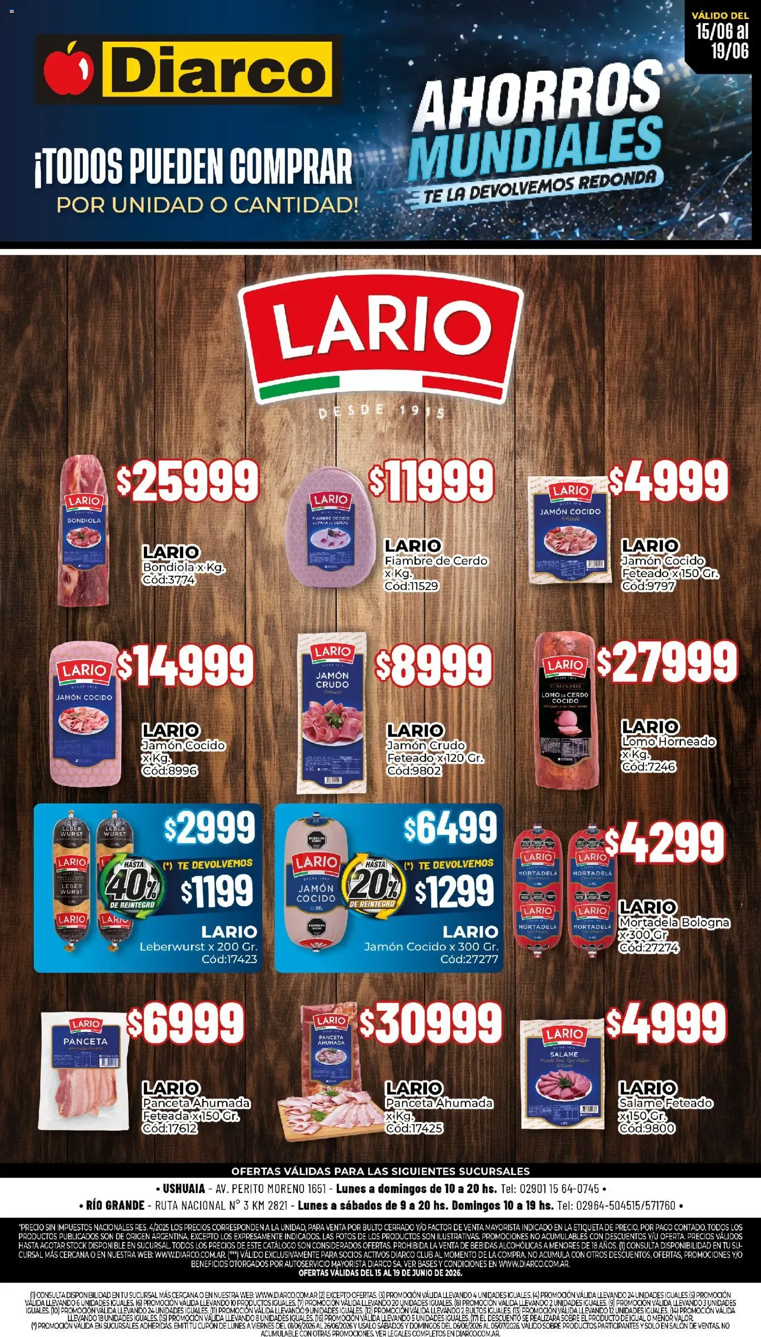 Diarco - Especial Lario del 15/06/2026 - 19/06/2026