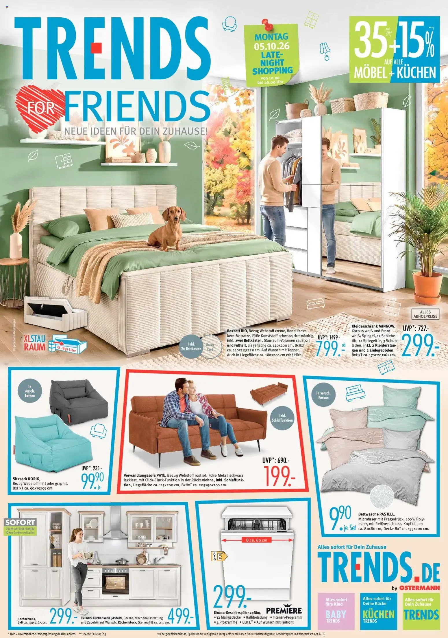 TRENDS FOR FRIENDS NEUE IDEEN FÜR DEIN ZUHAUSE! von 3. Oktober bis 8. Oktober 2026 - Prospekt seite 1
