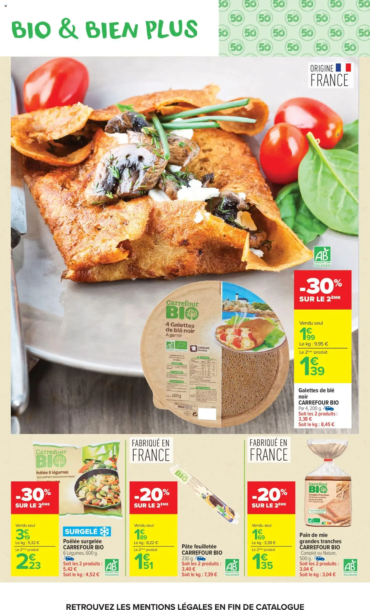 Carrefour Market Avec le club carrefour goûtez AU bio le moins cher de France à partir du 02/06/2026 - promo en ligne du 2 juin au 14 juin 2026 - Catalogue page 5