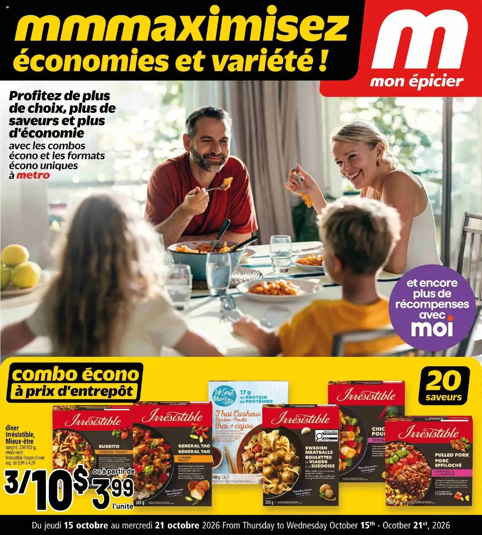 Metro circulaire - Cahier mmmaximisez from Oct 15, 2026 > weekly specials & deals from October 15 to October 21 2026 - flyer page 1