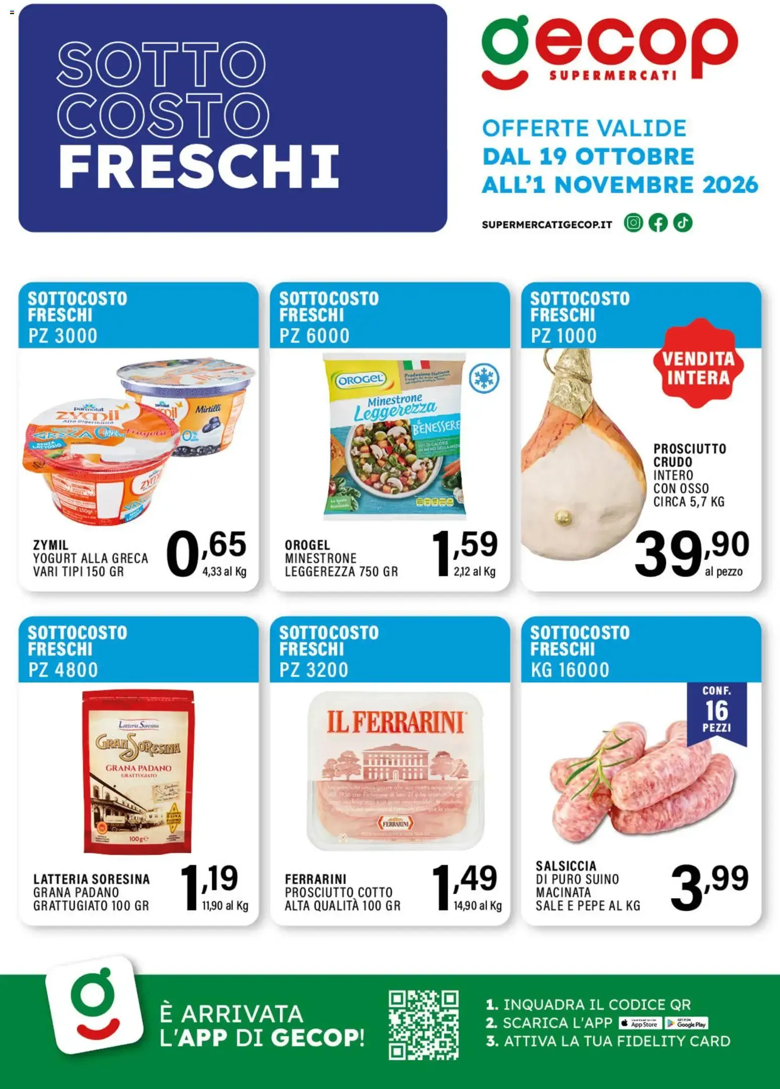 SOTTO COSTO FRESCHI da 19 ottobre a 1 novembre di 2026 - Pagina del volantino 1