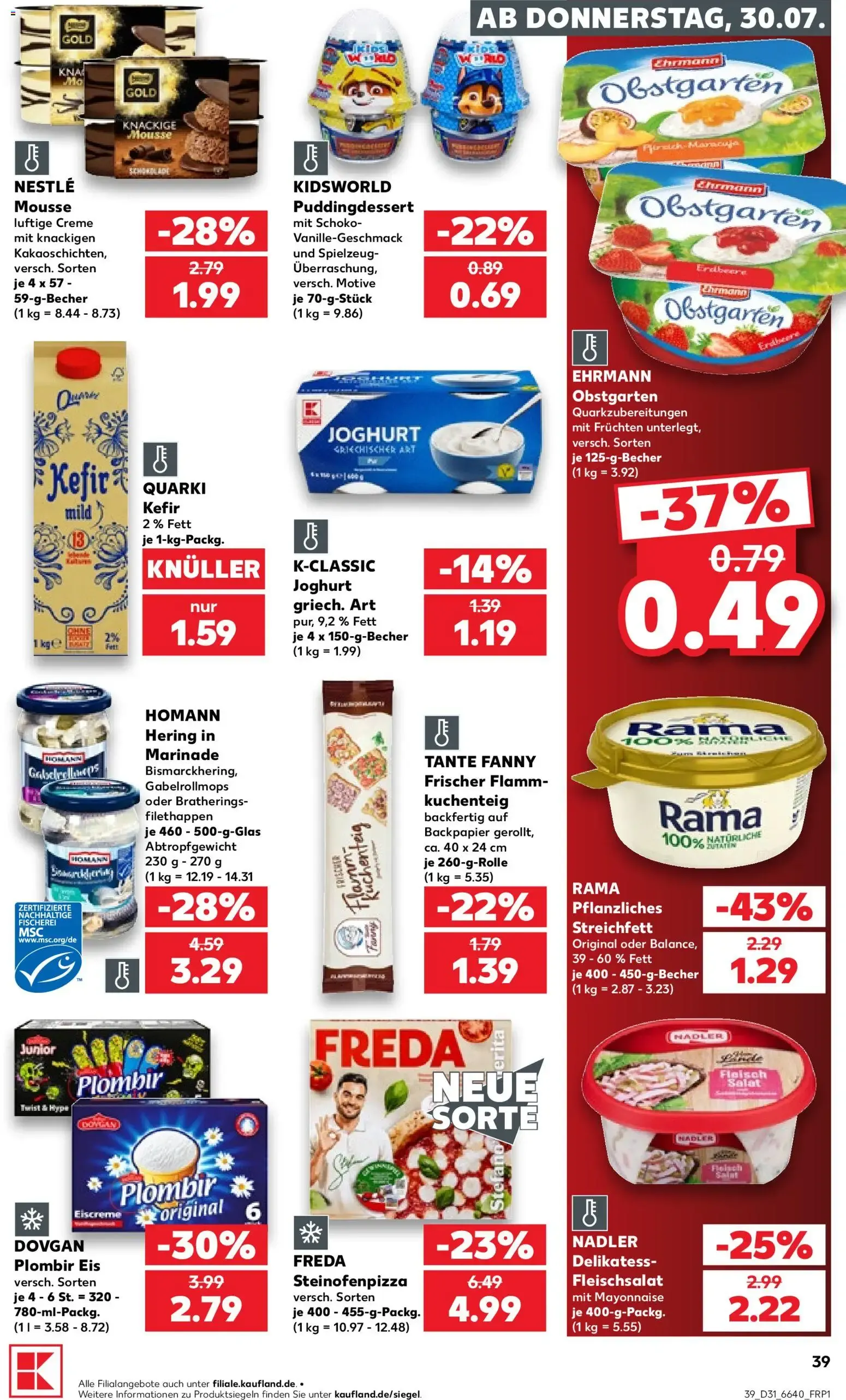 Prospekt Kaufland ab 30.07.2026 » Angebote Online zum Blättern von 30. Juli bis 5. August 2026 - Prospekt seite 39