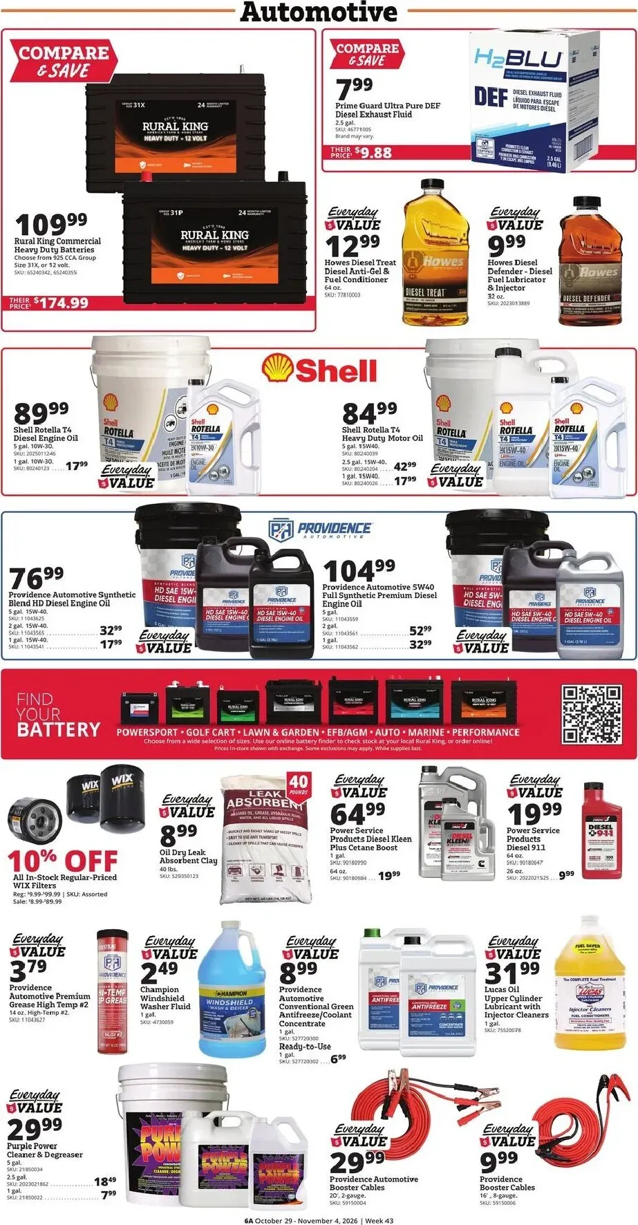 Weekly ad Current Rural King leaflet valid from Thursday 10/29/2026 to Wednesday 11/04/2026 from October 29 to November 4 2026 - Page 6