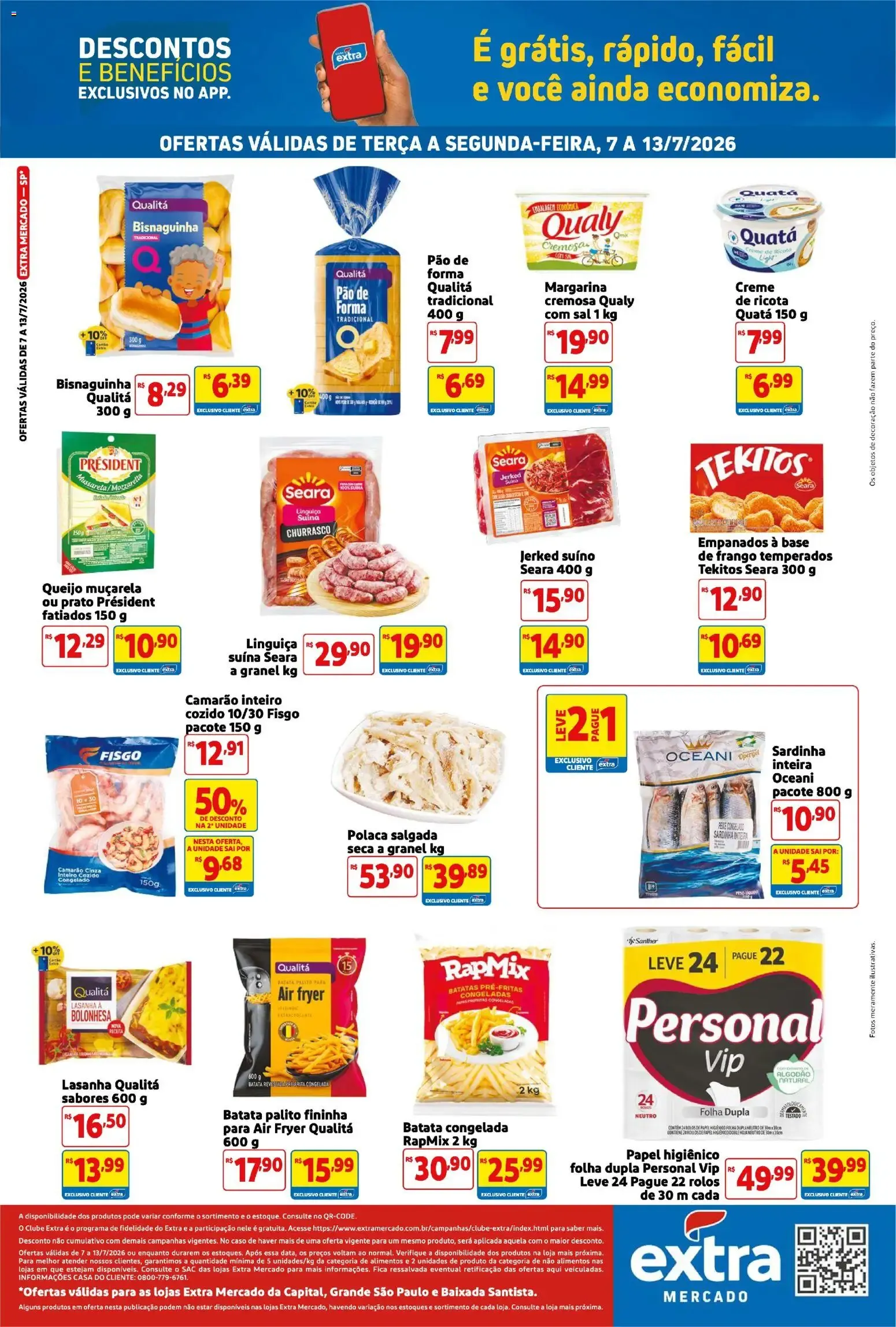 Encarte de Folheto Extra ofertas de Mercado Semanal de 07/07/2026 | Promoção 7 de julho até 13 de julho 2026 - Pagina 2