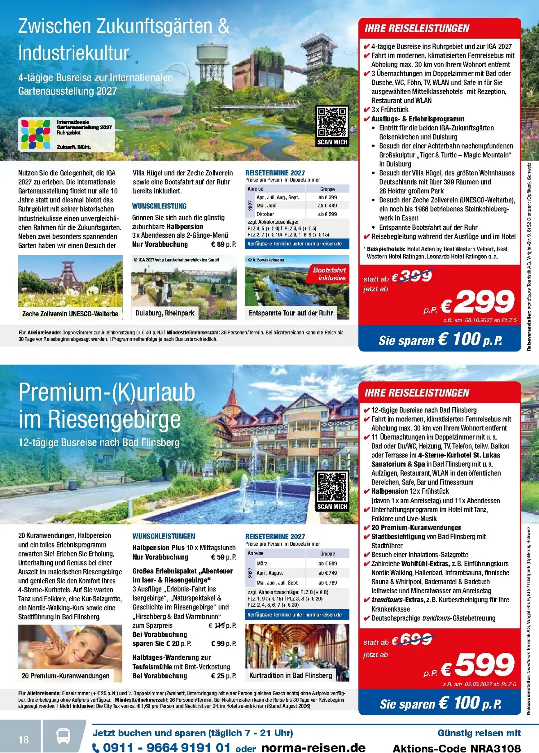 Norma - Reisen Prospekt – von Samstag 01.08.2026 bis Montag 31.08.2026 von 1. August bis 31. August 2026 - Prospekt seite 18