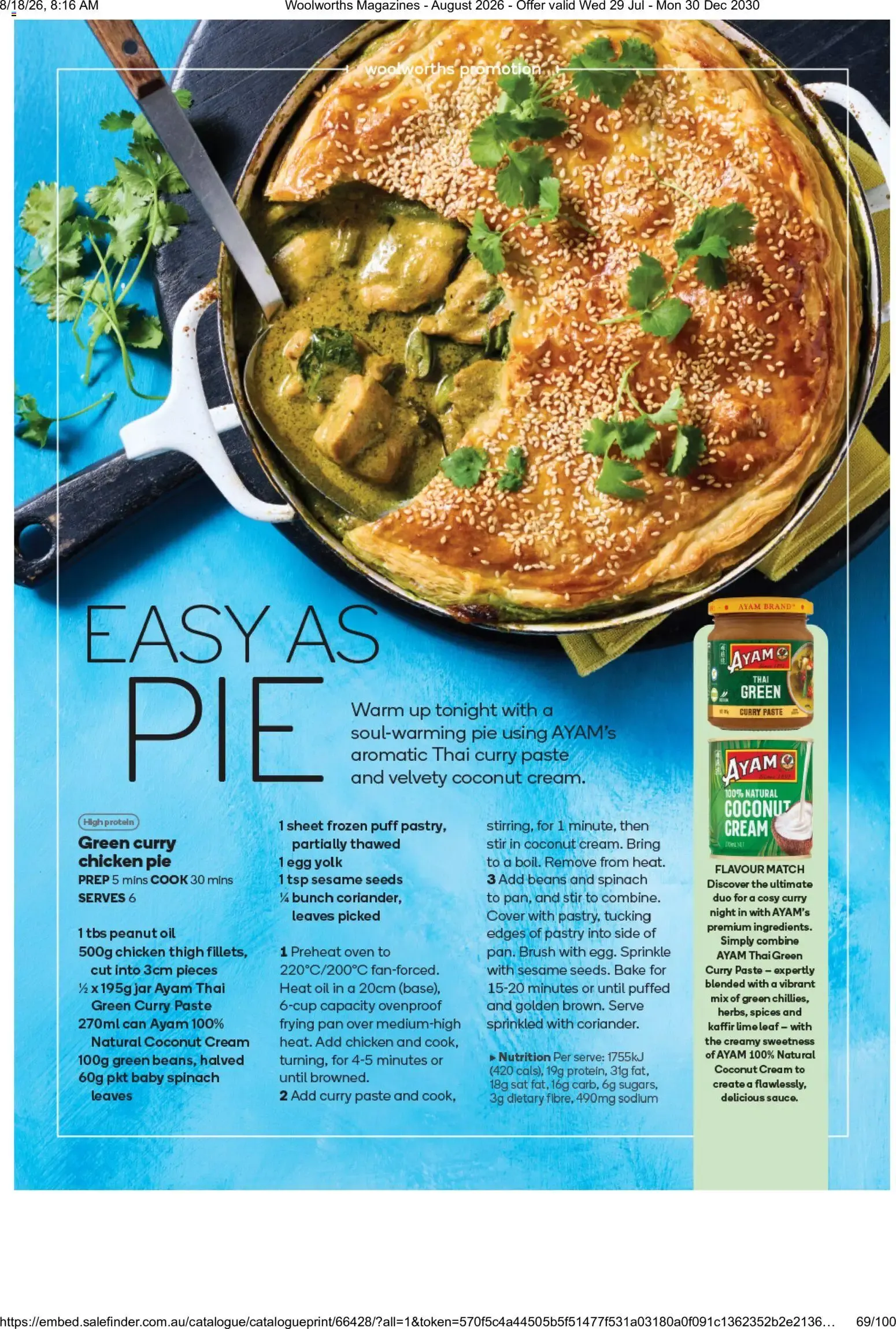 Woolworths Fresh Ideas - August 2026 - Catalogue valid from 29 July to 30 December 2030 - page 69