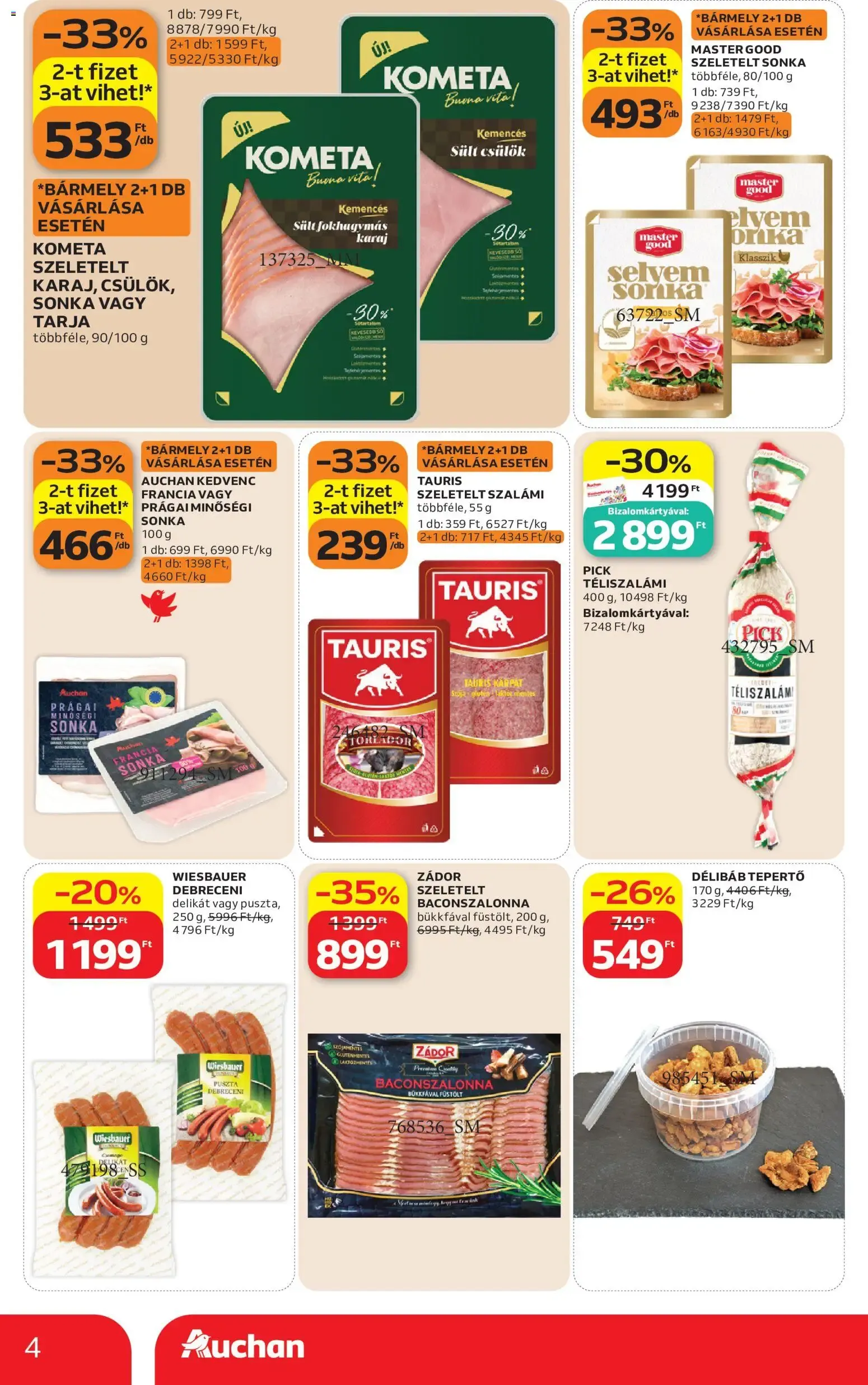 Katalógus Auchan Szupermarket akciós újság - 2026.09.03. -tól/töl > akció, lapozható szórólap 🛍️ szeptember 3.-tól szeptember 9.-ig 2026. - Oldal 4