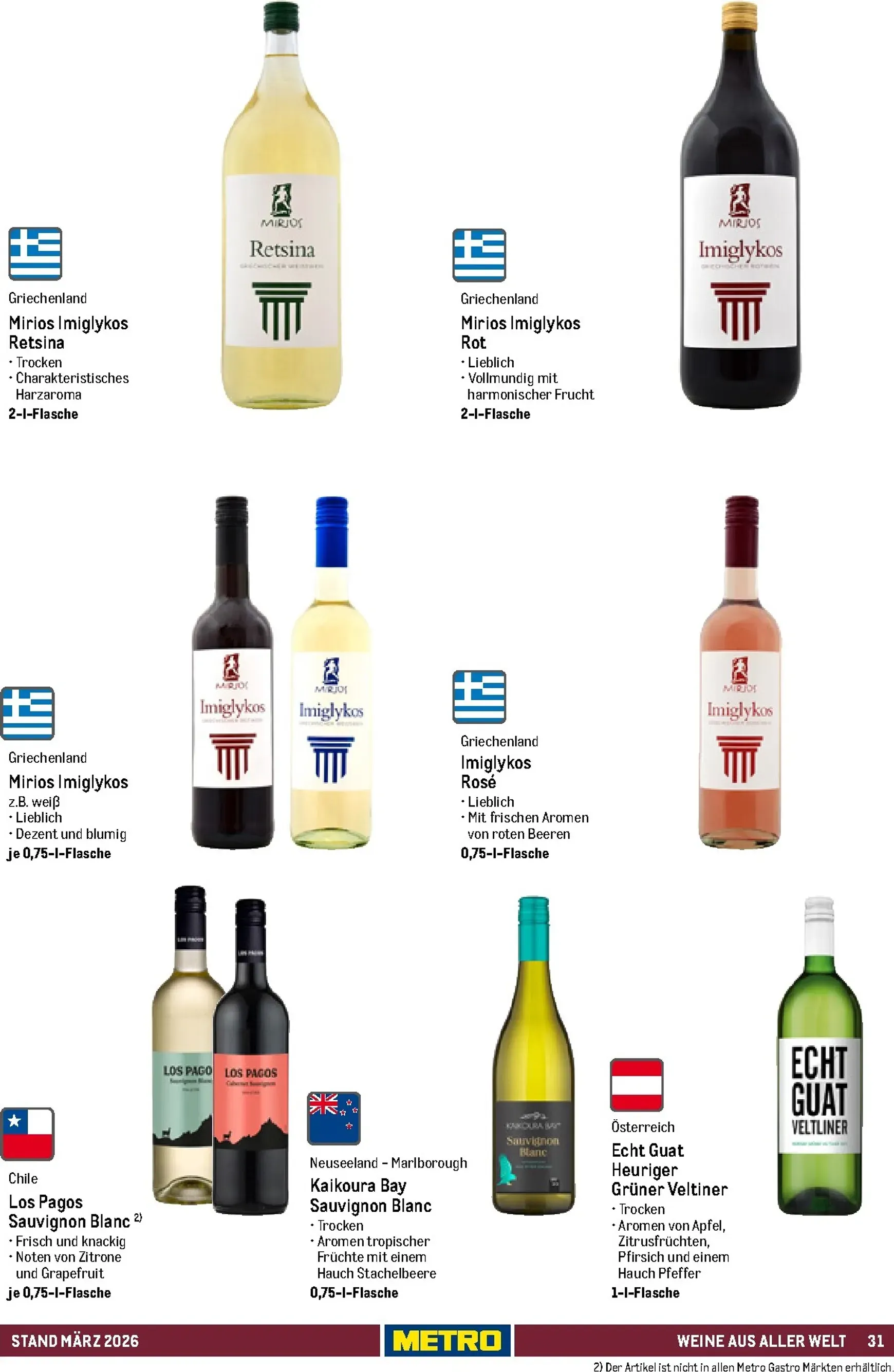 Sortimentskatalog Hauswein: Für jeden Anlass der passende Tropfen von 1. März bis 31. Dezember 2026 - Prospekt seite 31