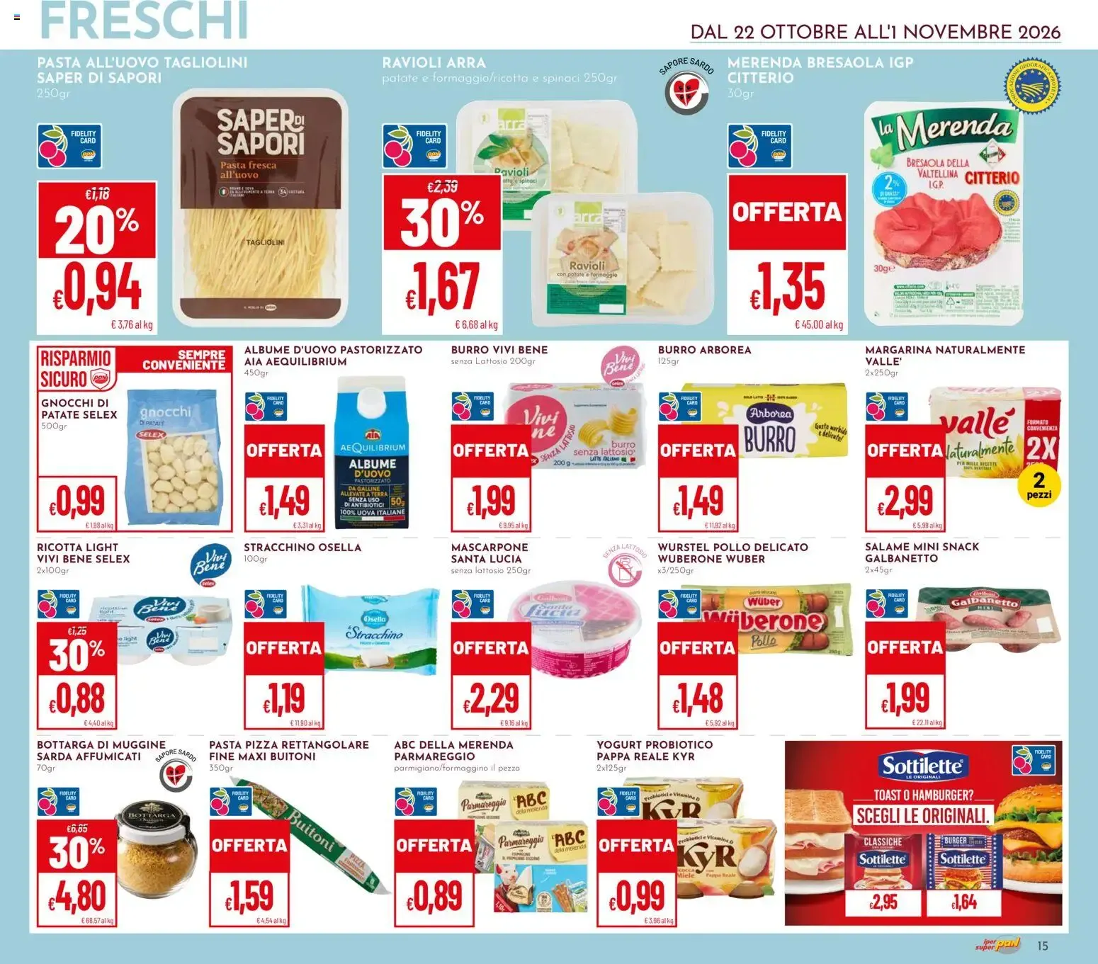 Brochure Iper Pan & Superpan: Sottofreschi da 22 ottobre a 1 novembre di 2026 - Pagina del volantino 15