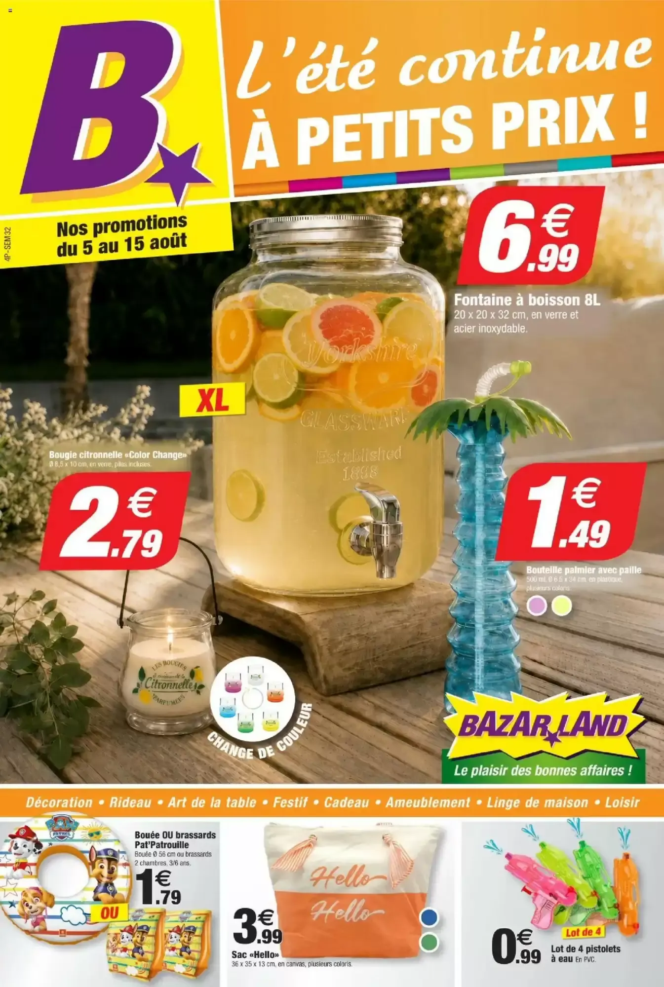 Catalogue Bazarland du 5 août au 15 août 2026 - Catalogue page 1