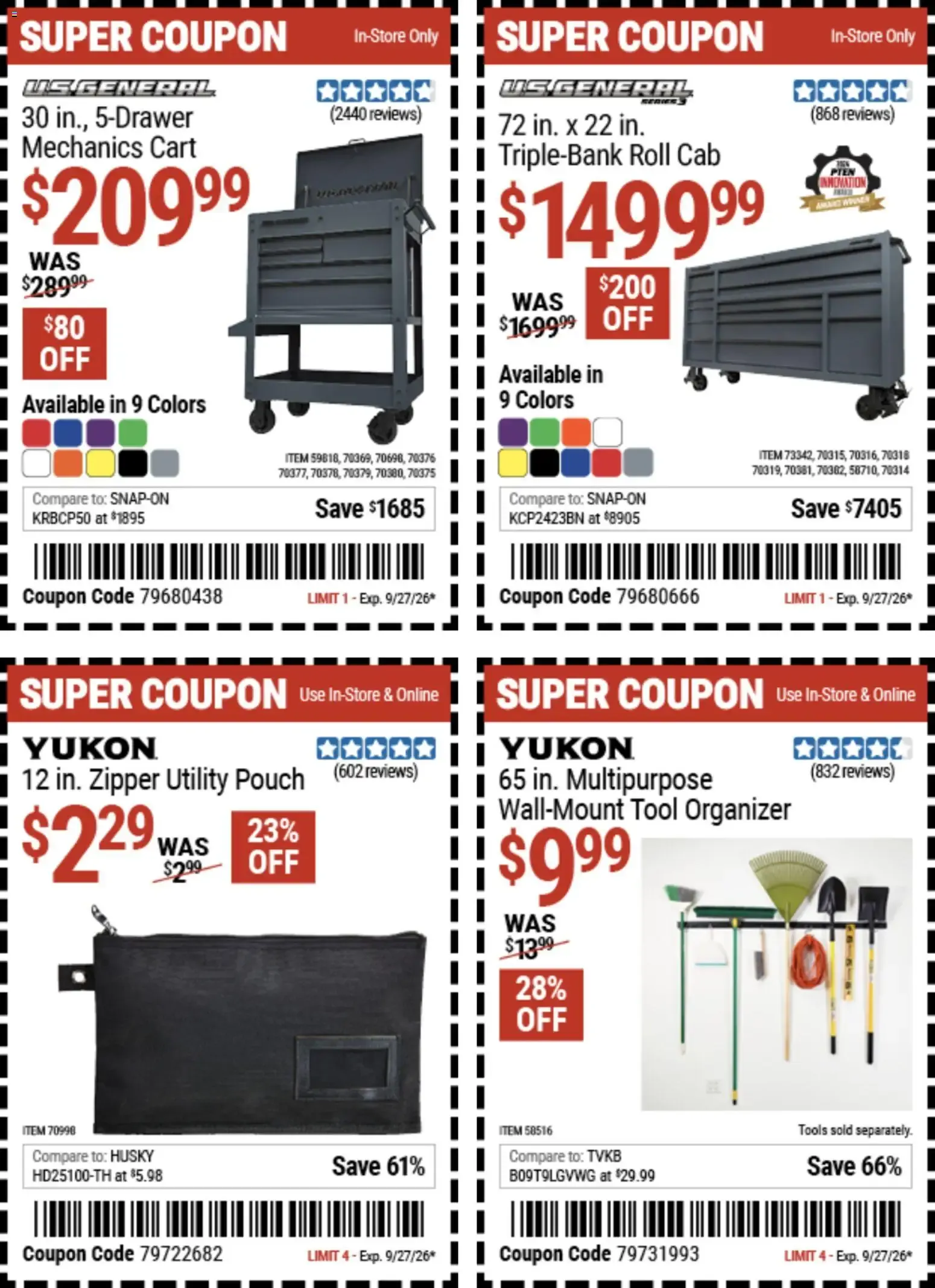 Weekly ad Harbor Freight Weekly Ad (09/14 - 09/27 2026) - Flyer from September 14 to September 27 2026 - Page 8
