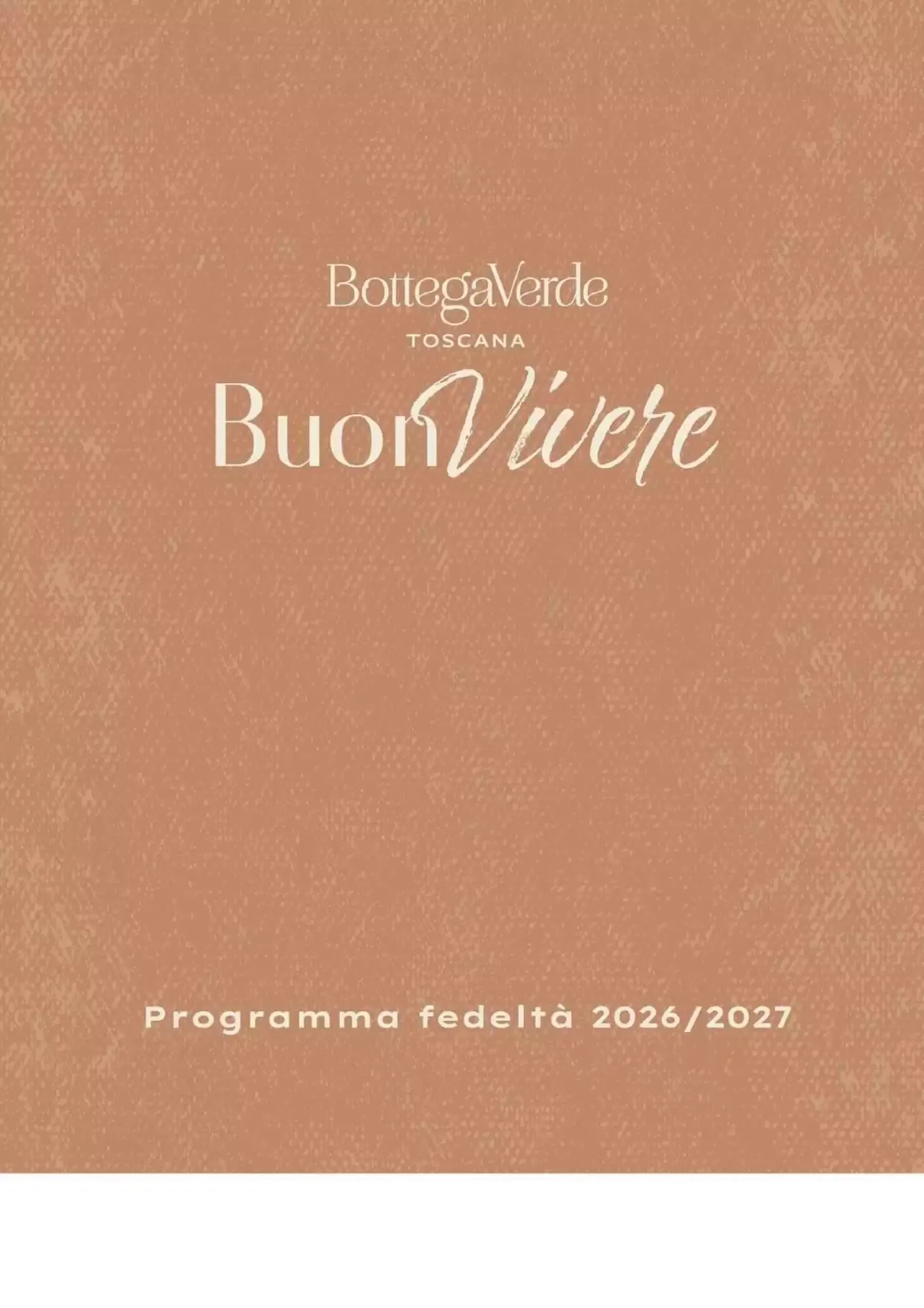 Bottega Verde Toscana Buon Vivere - Programma fedeltà