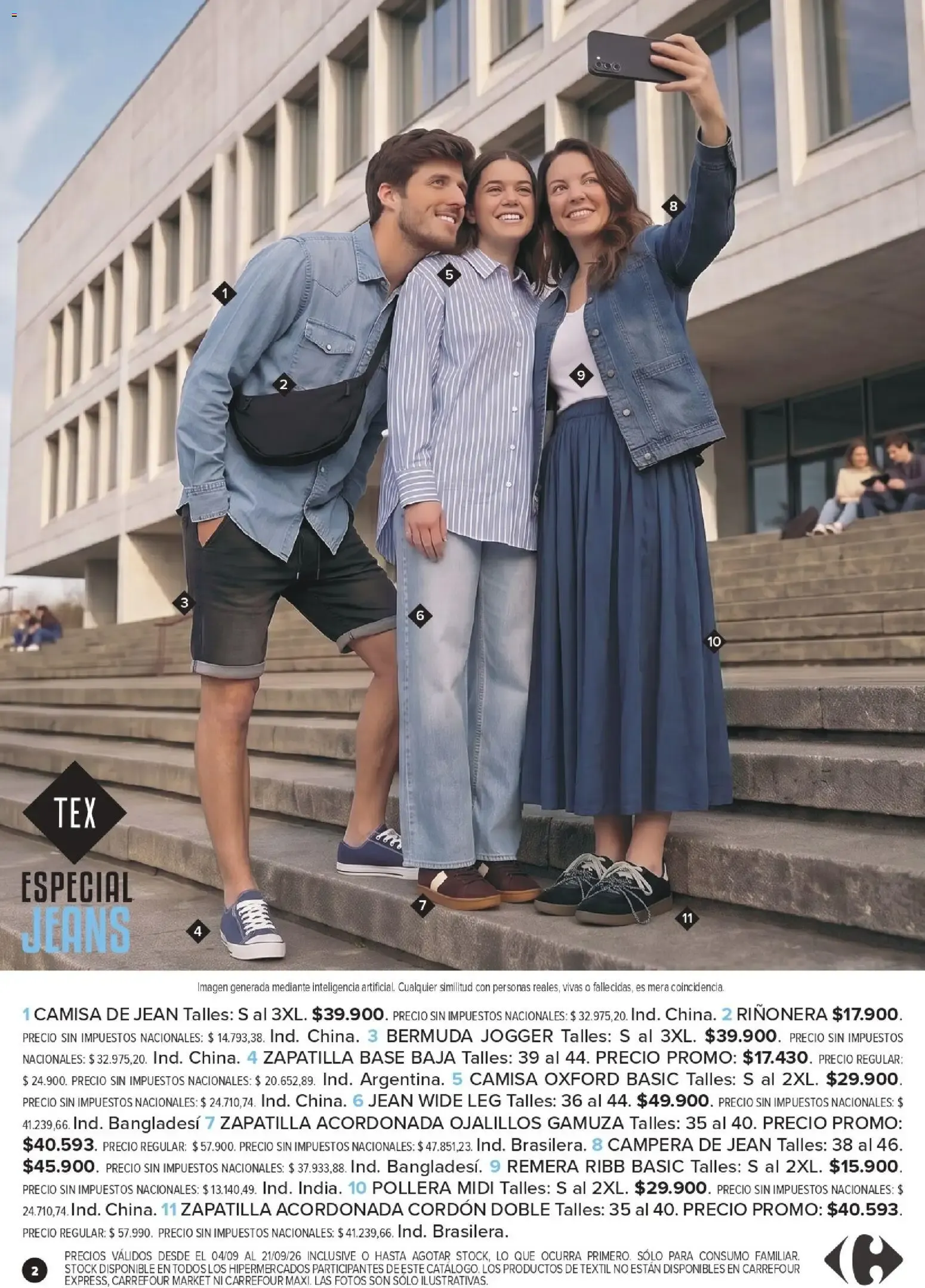 Ofertas de Carrefour - Tex | Especial Jeans || del 04/09/2026 - 21/09/2026 || Promociones 4 de septiembre al 21 de septiembre 2026 - Página 2 del catálogo