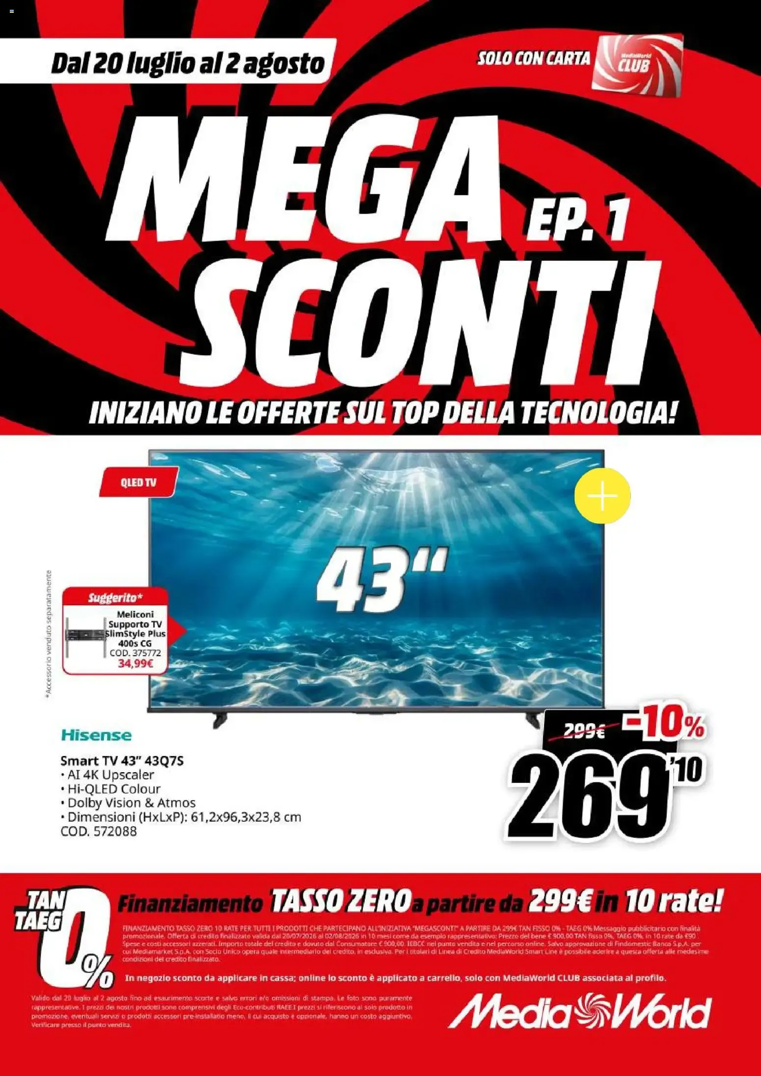 Nuovo Media World volantino Sconti dal 20/07/2026 > offerte anteprima 🛍️ da 20 luglio a 2 agosto di 2026 - Pagina del volantino 7